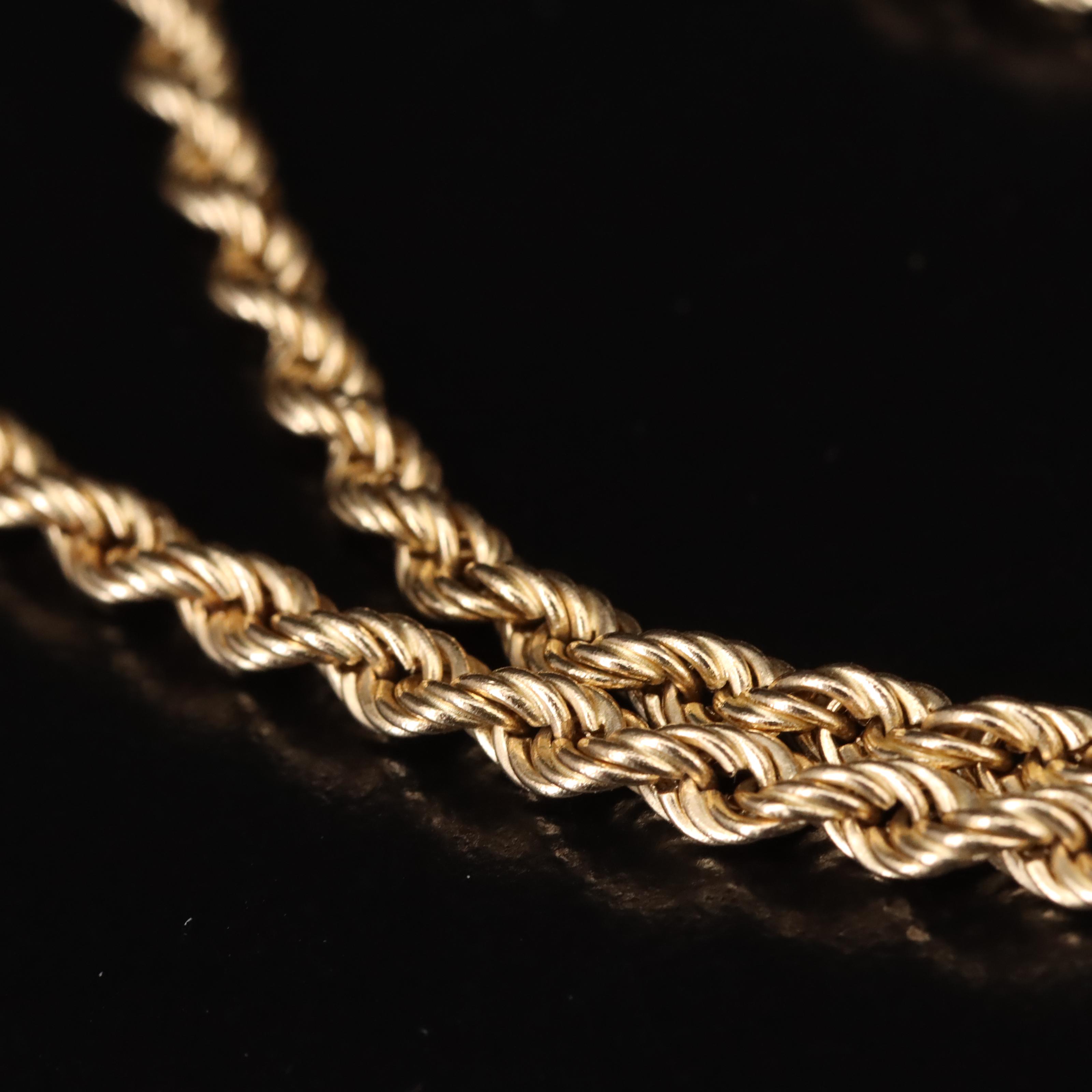 Wire Wrap Ammonite Pendant with 14K Rope Chain