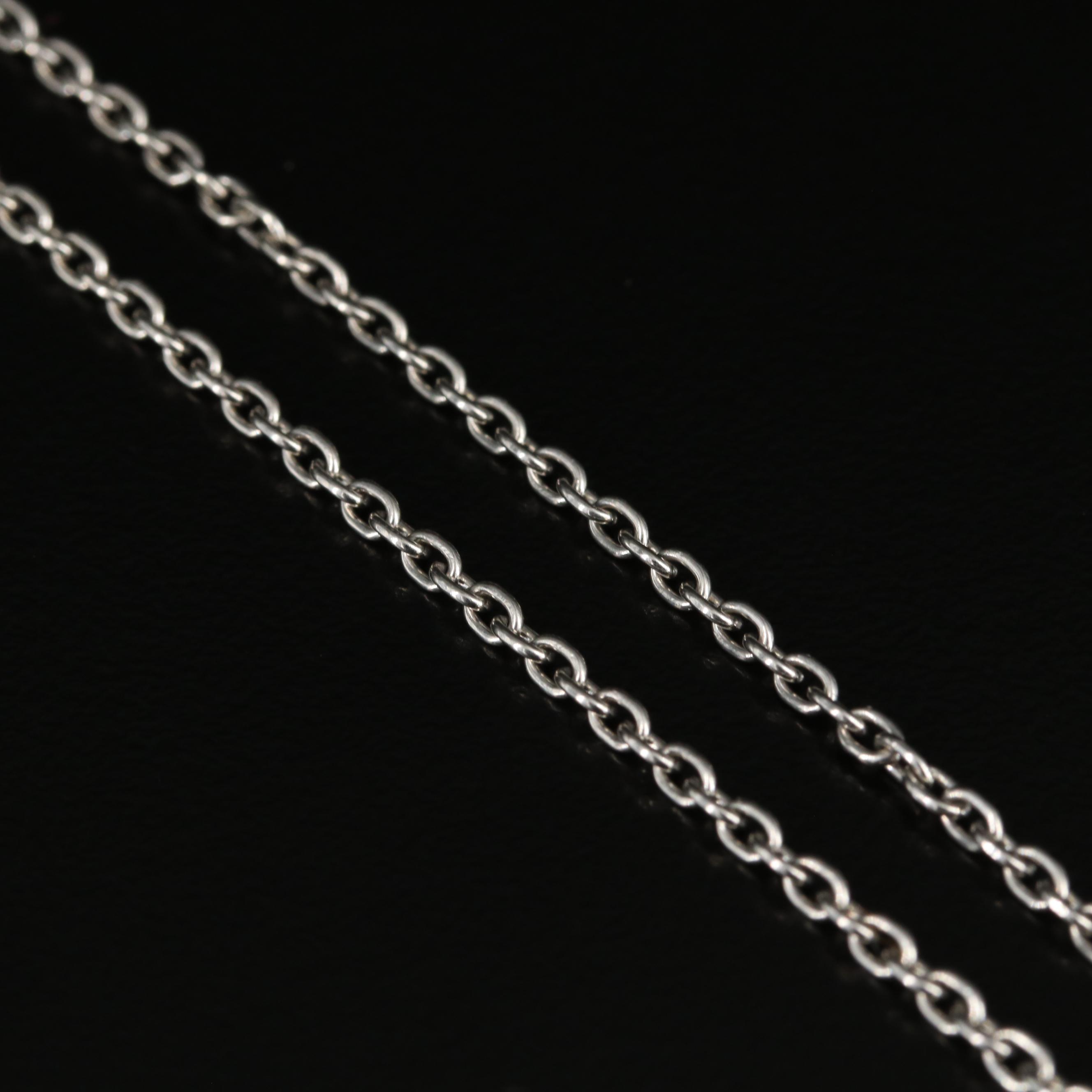 Tiffany & Co. Platinum and 0.17 CTW Diamond Lock and Key Necklace