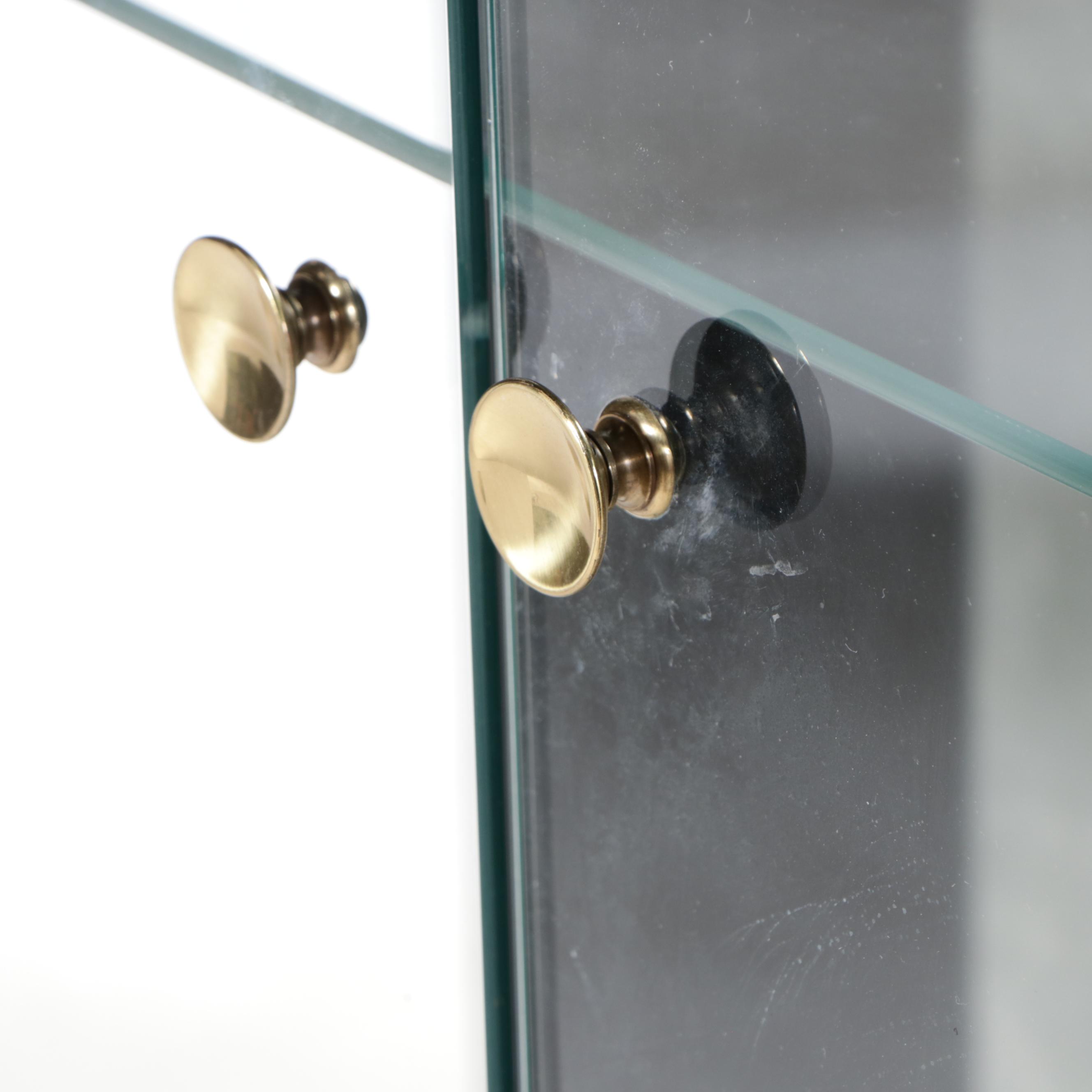 Mastercraft Chinese Style Brass-Mounted and Black-Lacquered Display Cabinet