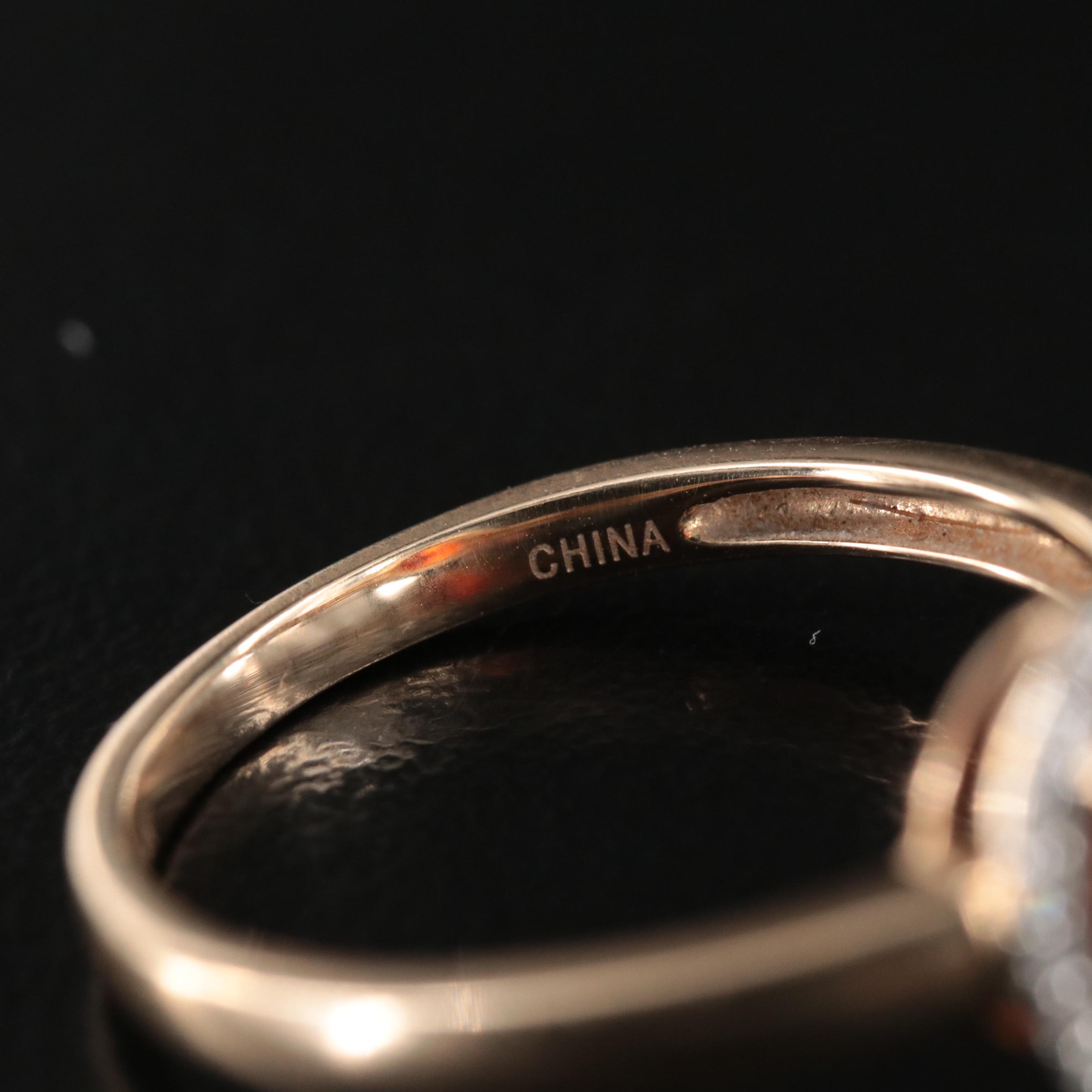 14K Fire Opal and Diamond Ring