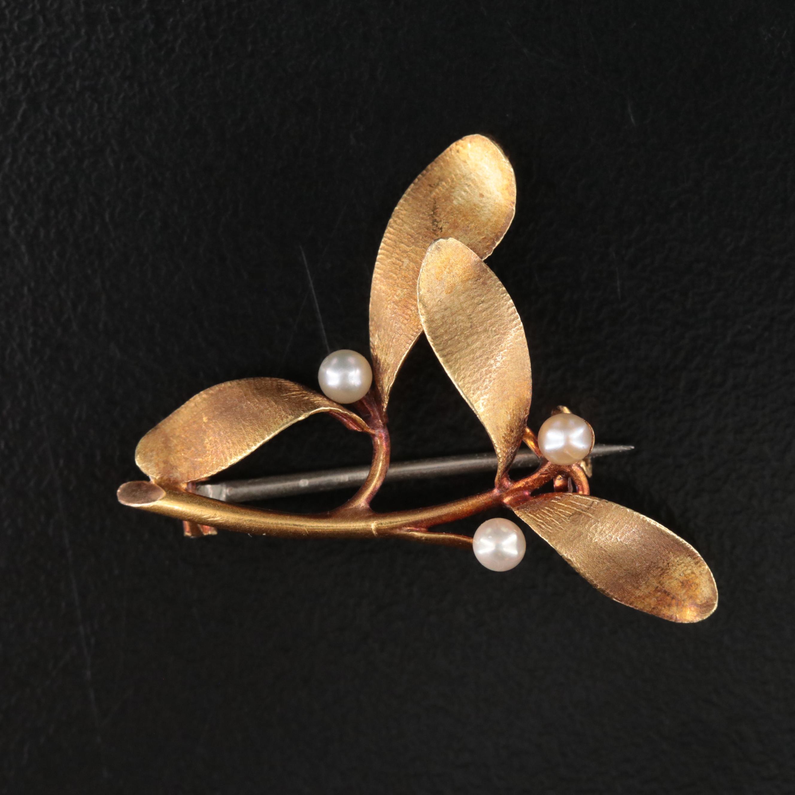 Antique 14K and 18K Brooches Featuring Whiteside & Blank