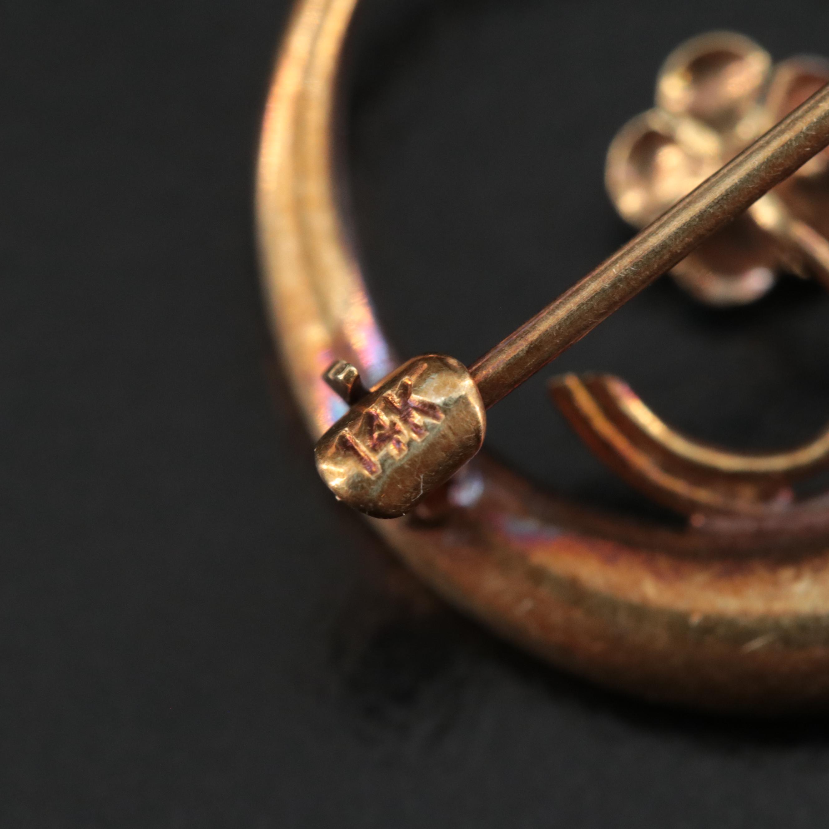 Antique 14K and 18K Brooches Featuring Whiteside & Blank