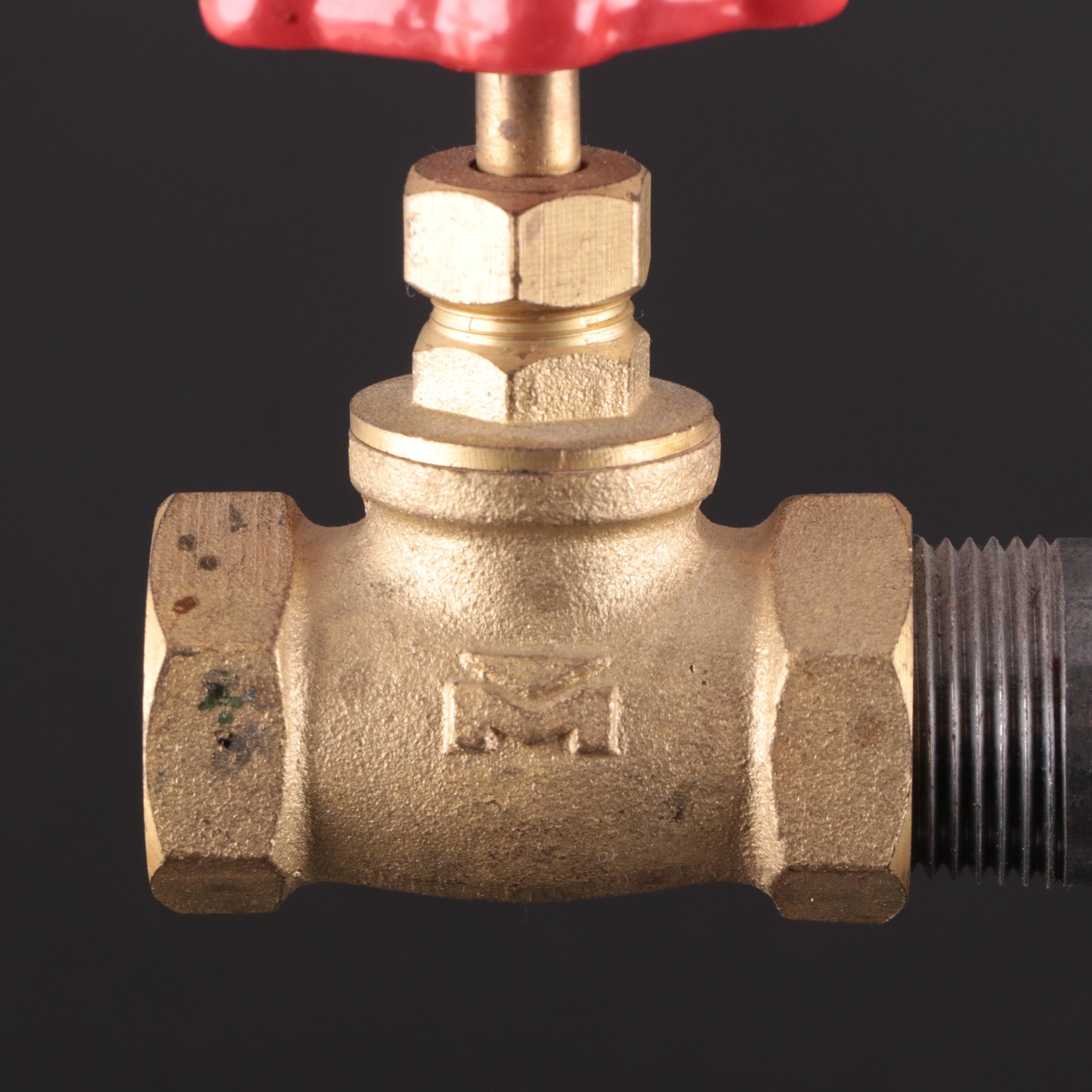 Novelty Cast Metal Outdoor Spigot With Glass Sculptural Optical Illusion