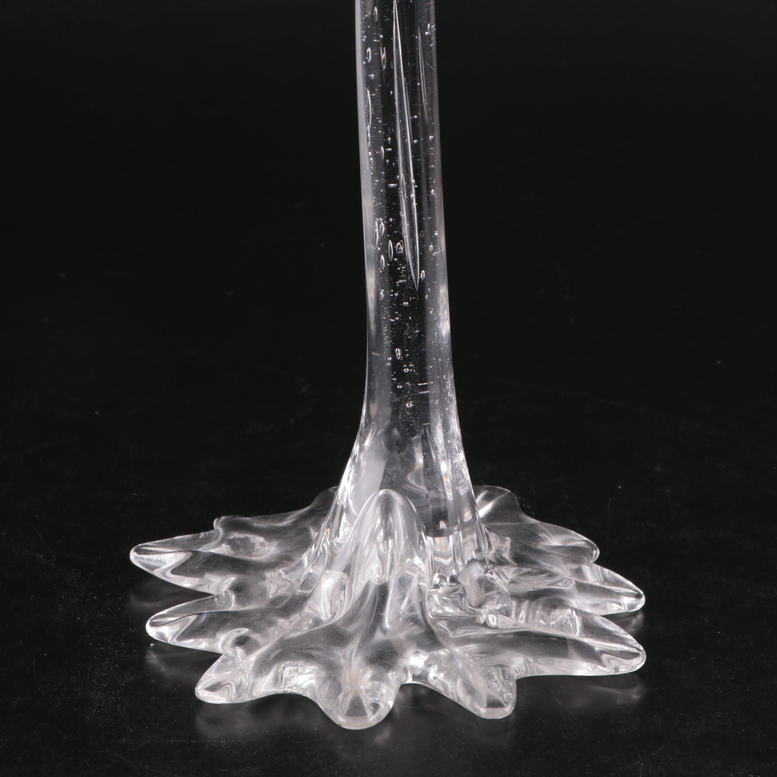 Novelty Cast Metal Outdoor Spigot With Glass Sculptural Optical Illusion