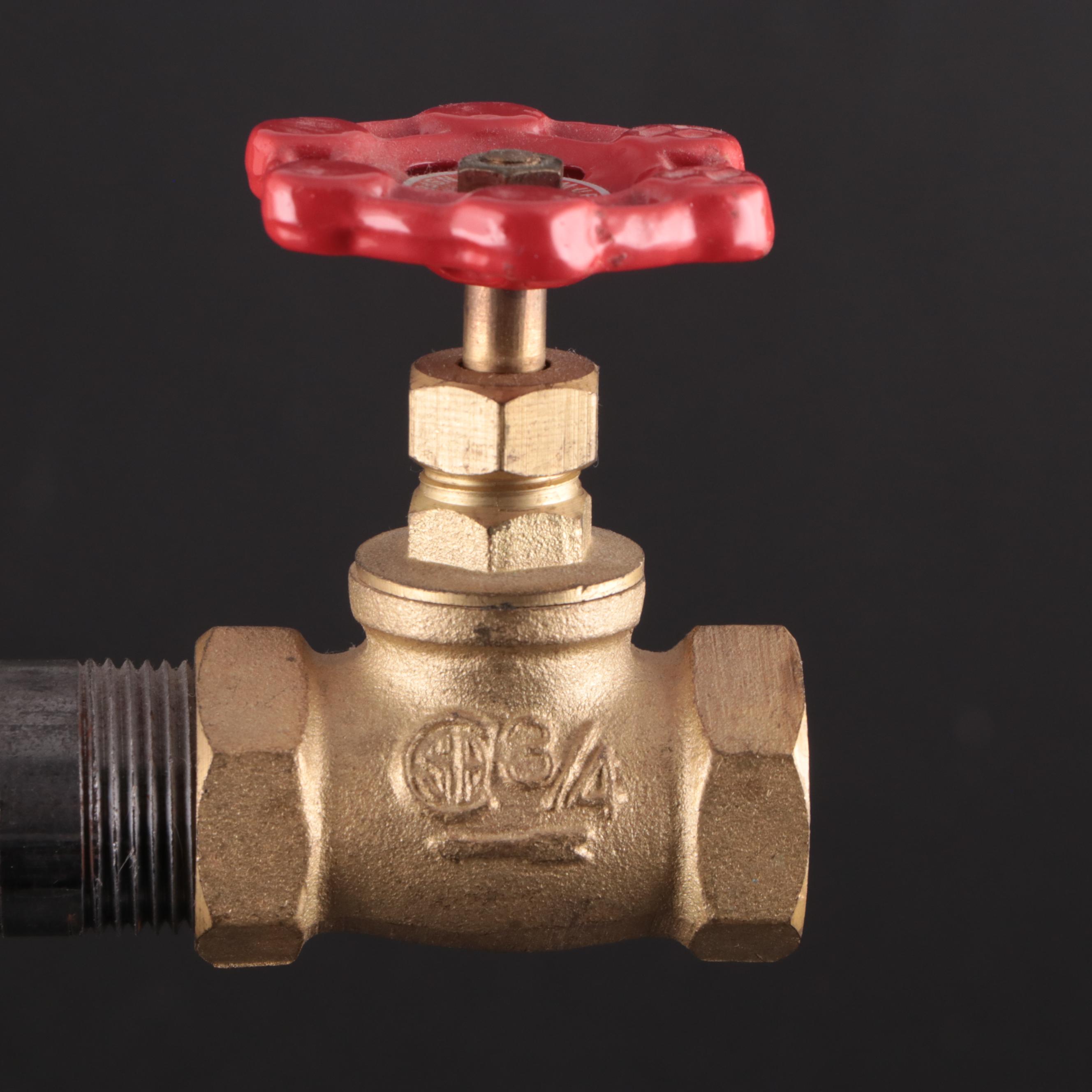 Novelty Cast Metal Outdoor Spigot With Glass Sculptural Optical Illusion