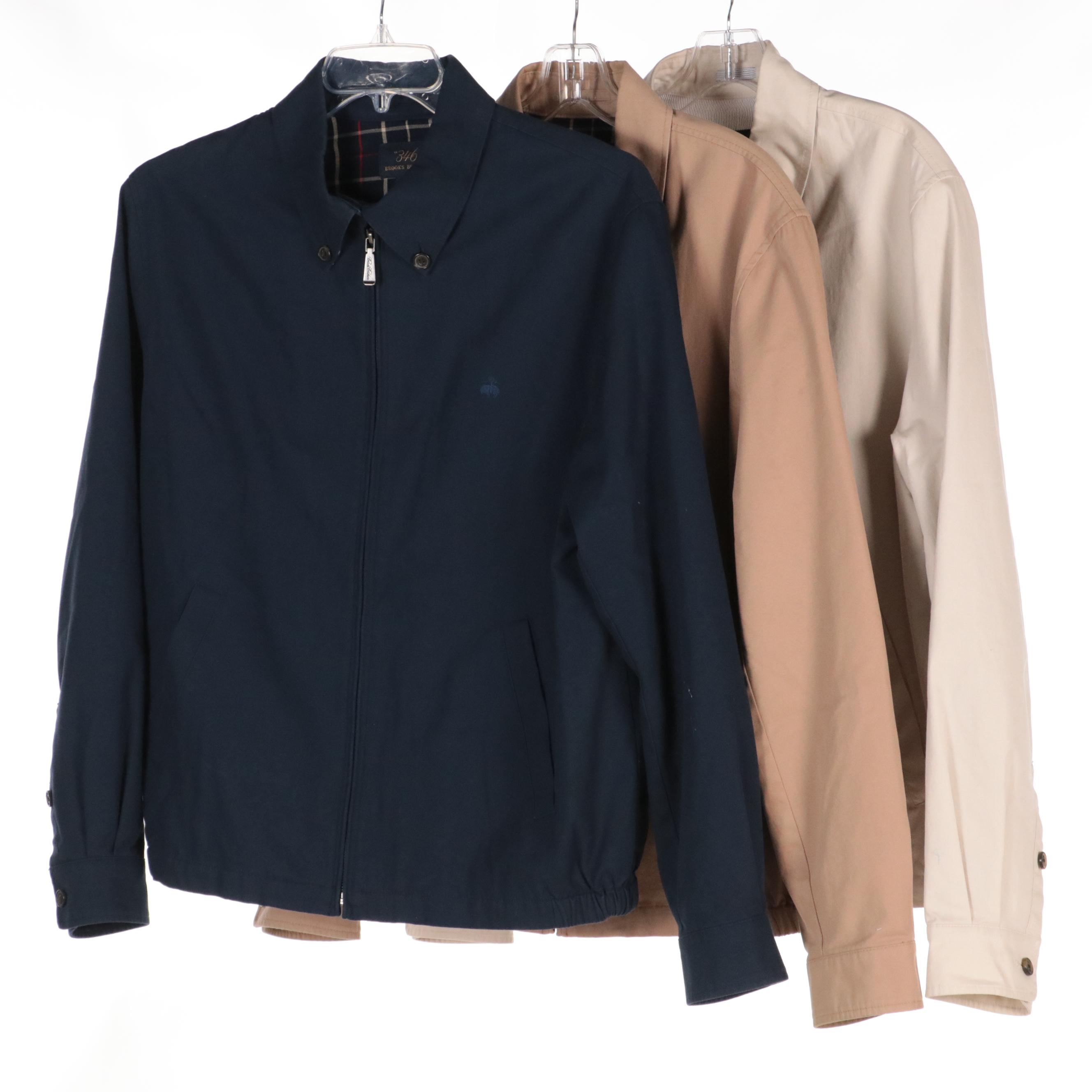 Men's Brooks Brothers 346 Cotton Twill Zip Jackets