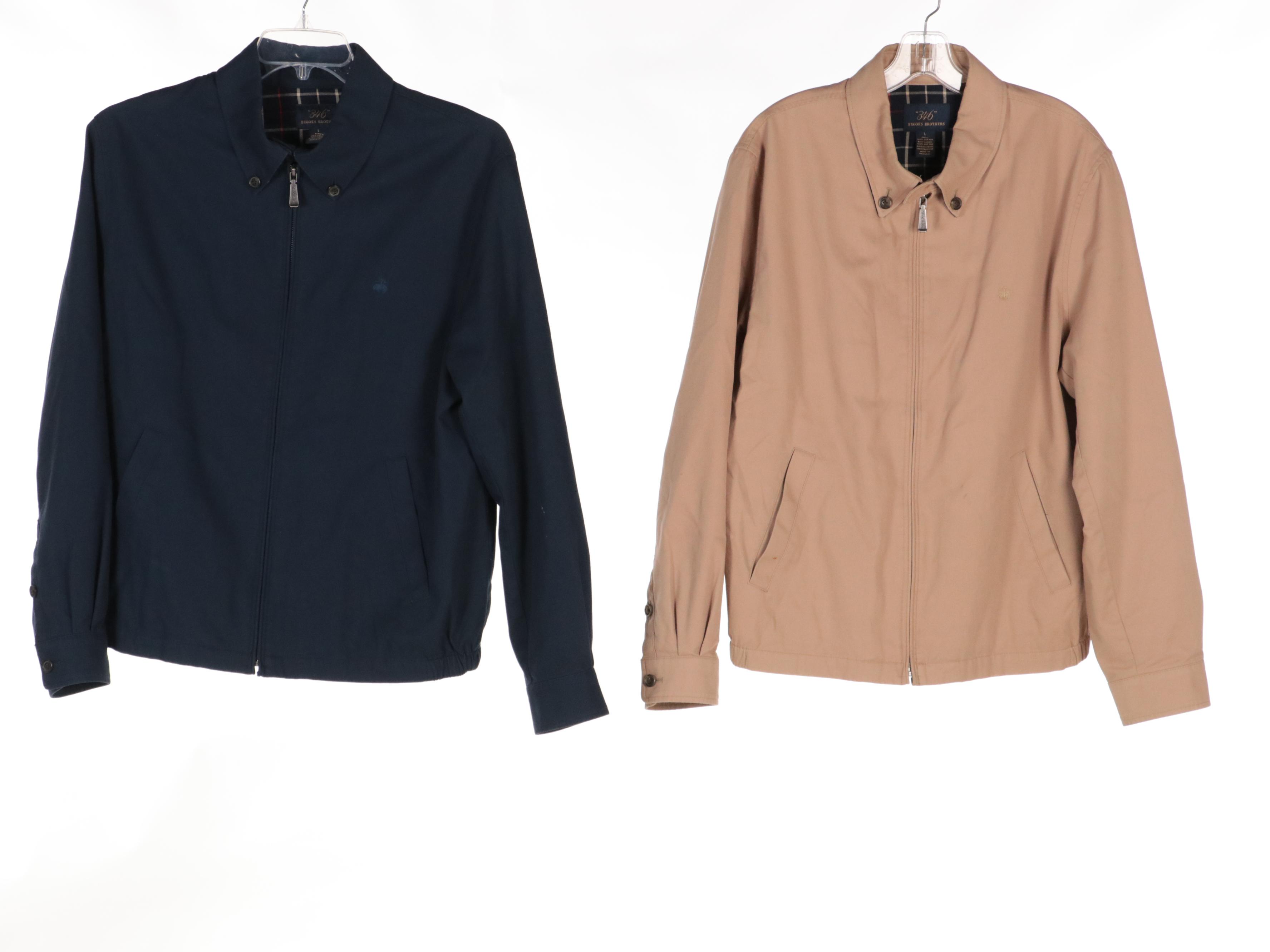 Men's Brooks Brothers 346 Cotton Twill Zip Jackets