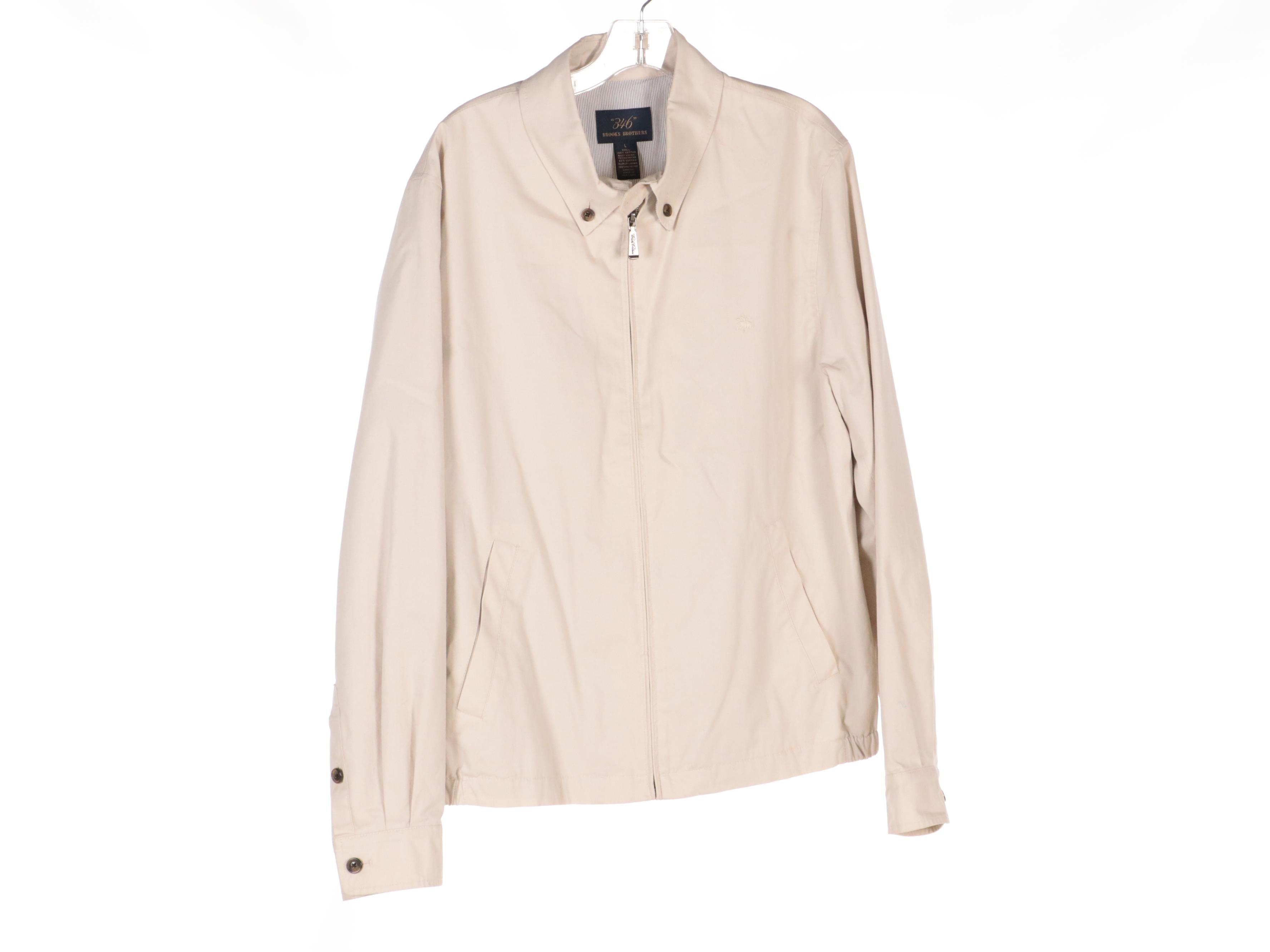 Men's Brooks Brothers 346 Cotton Twill Zip Jackets