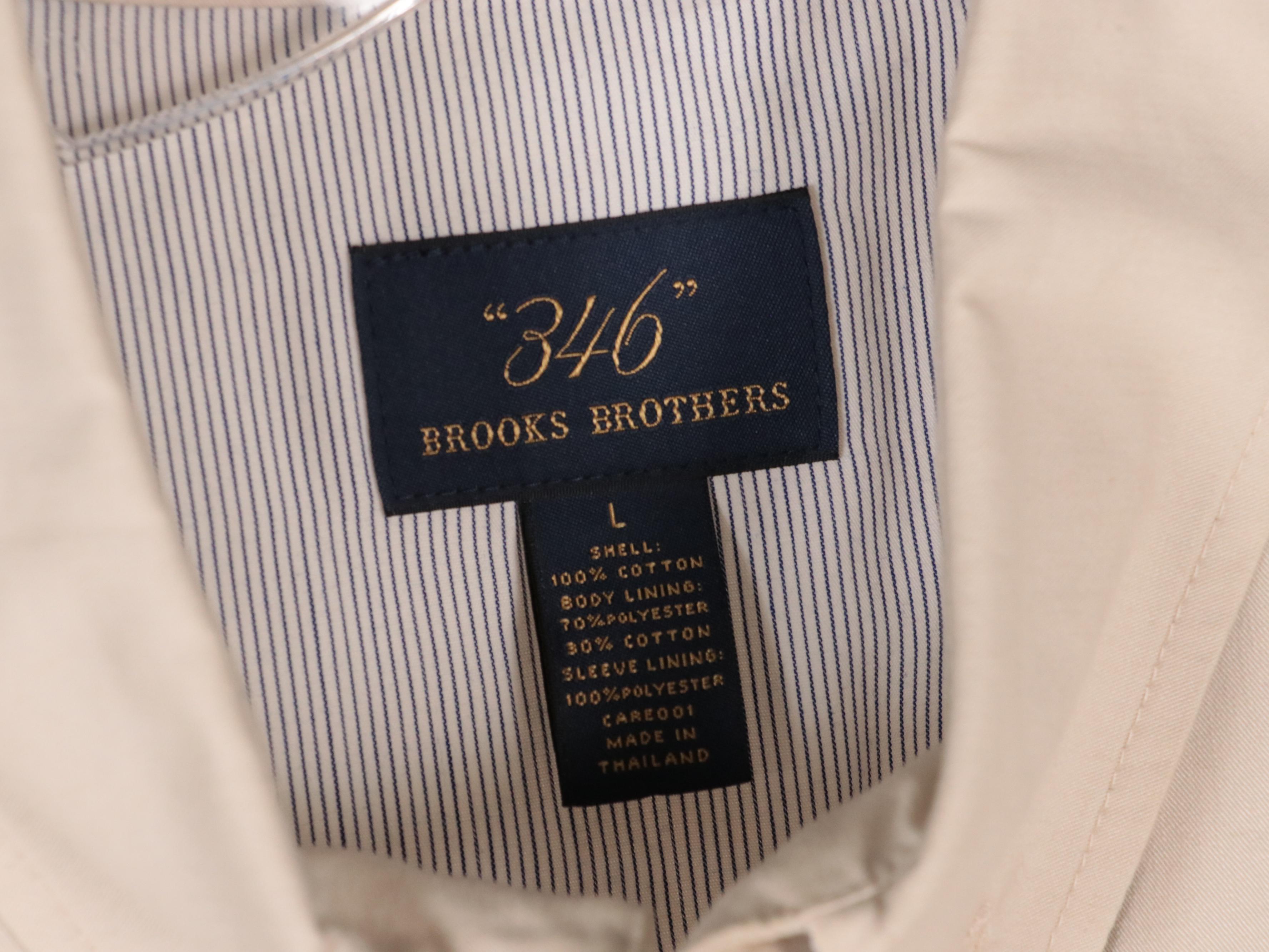 Men's Brooks Brothers 346 Cotton Twill Zip Jackets