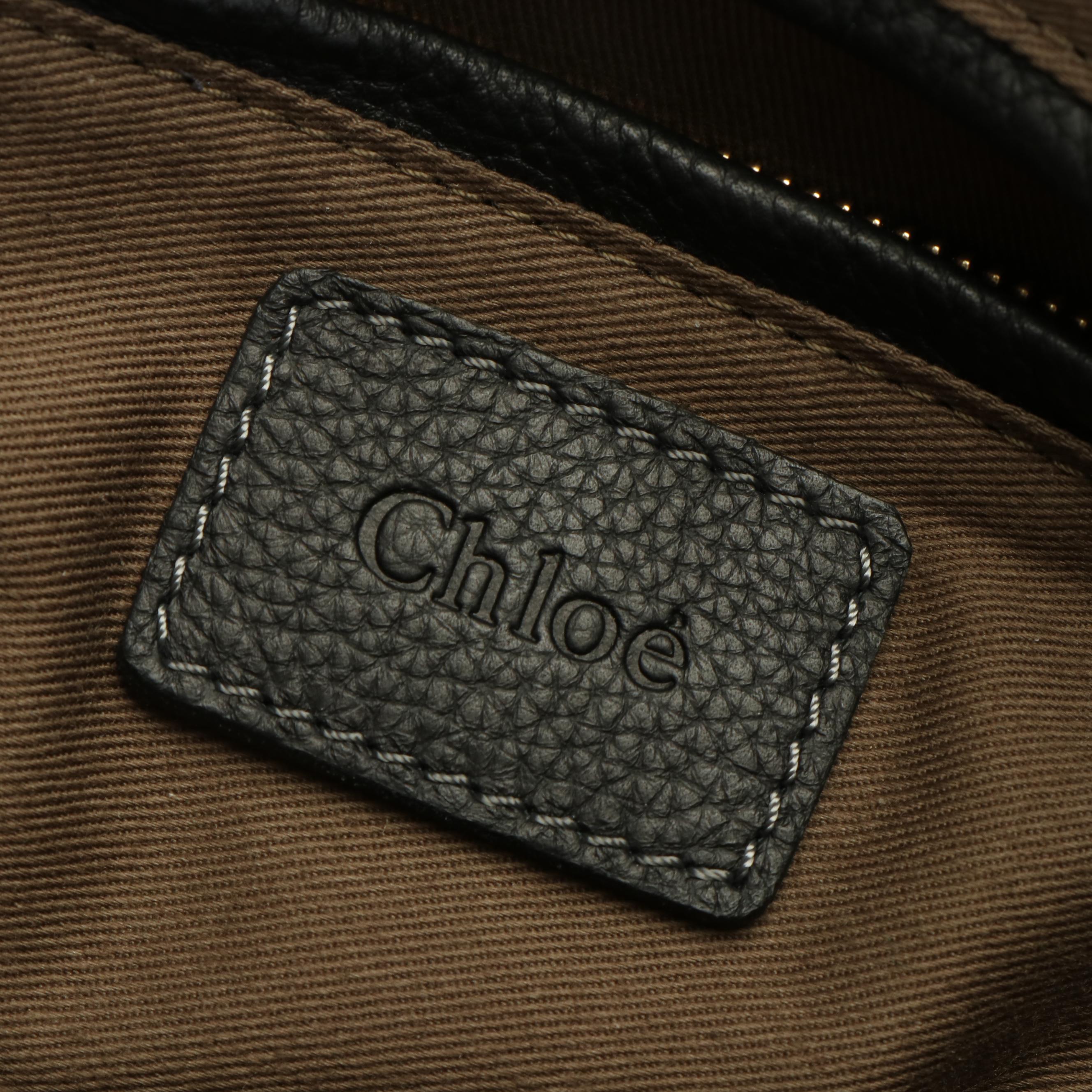 Chloé Marcie Flap Bag in Black Leather