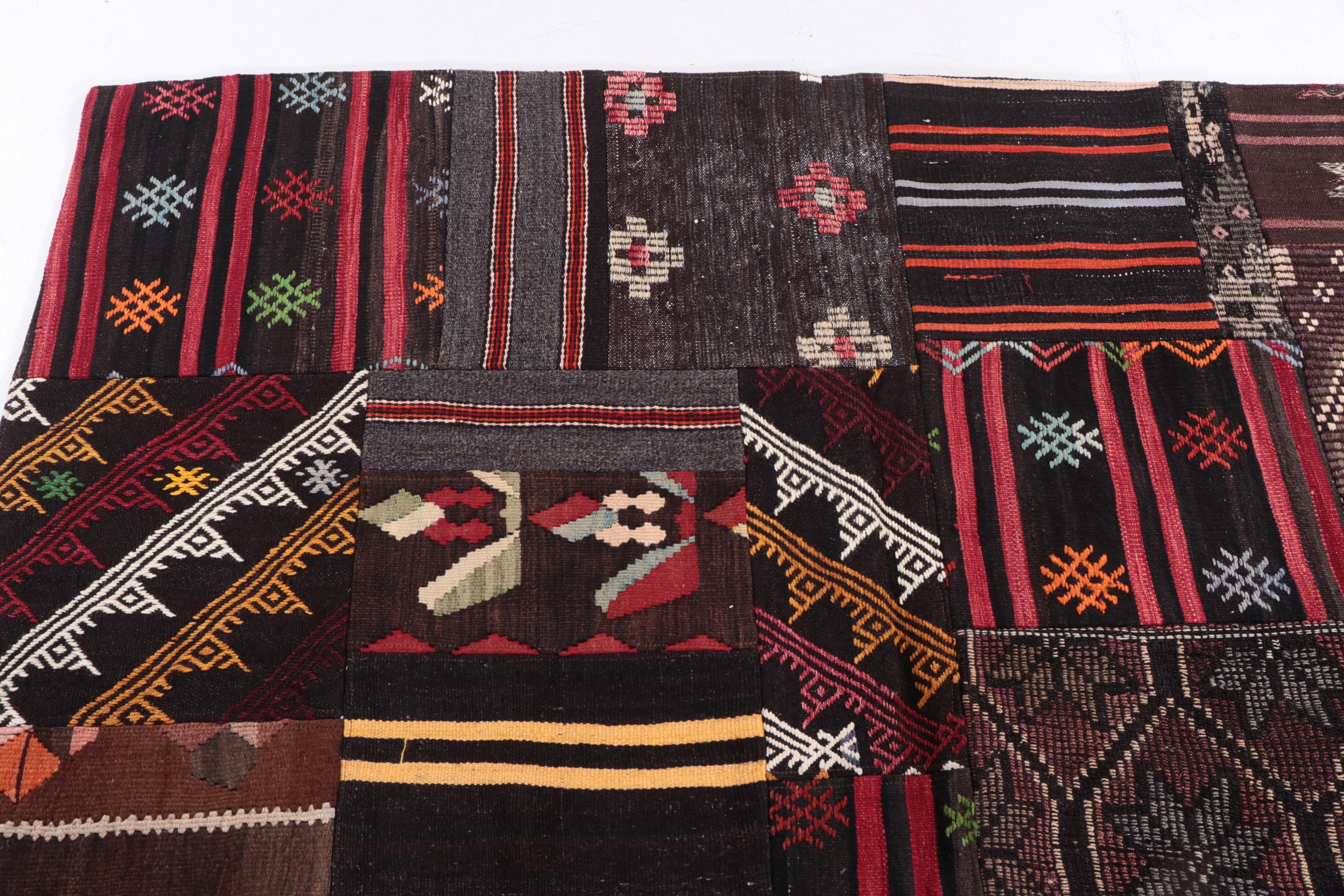 6'8 x 9'11 Handmade Turkish Pieced Patchwork Area Rug