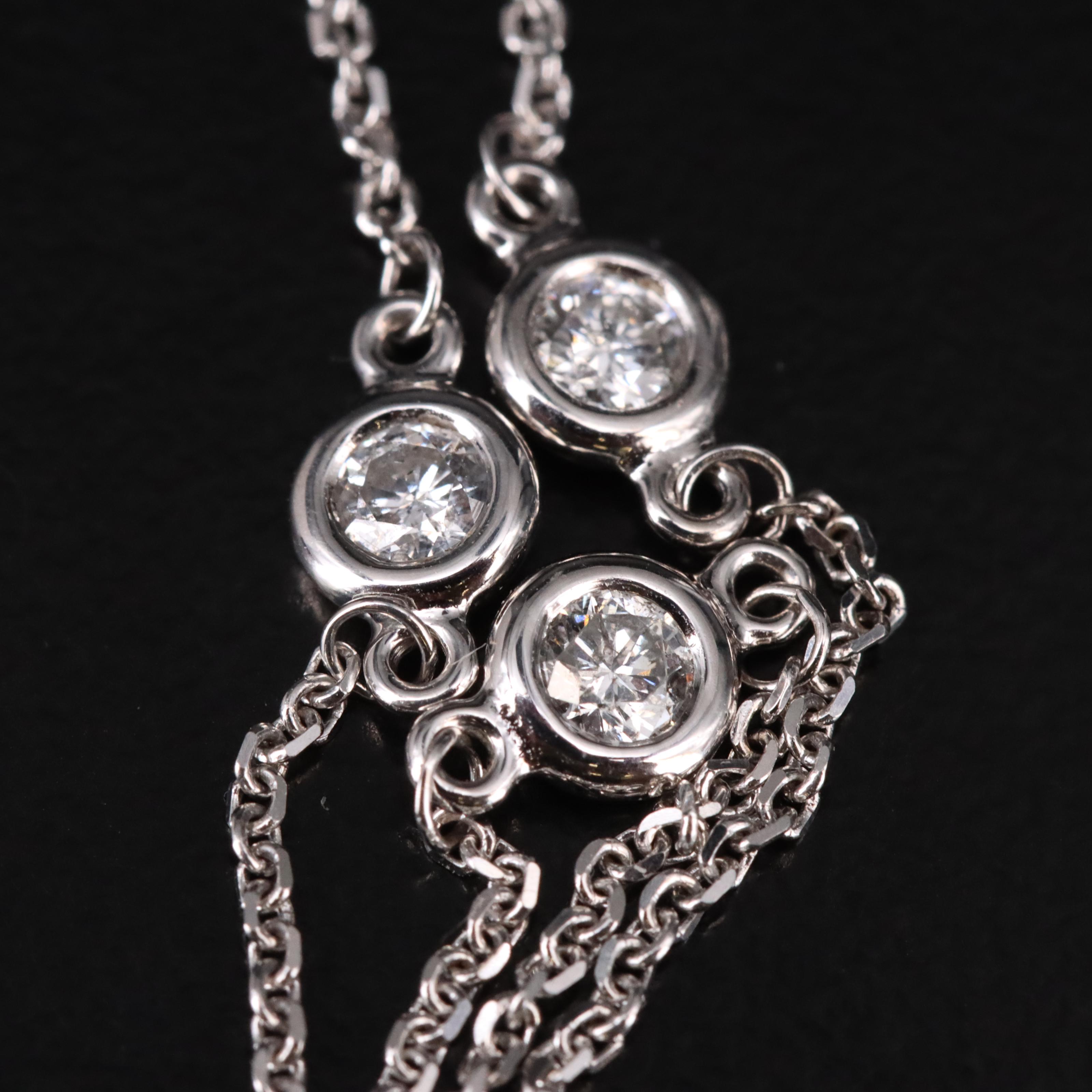 14K 0.75 CTW Diamond Station Necklace