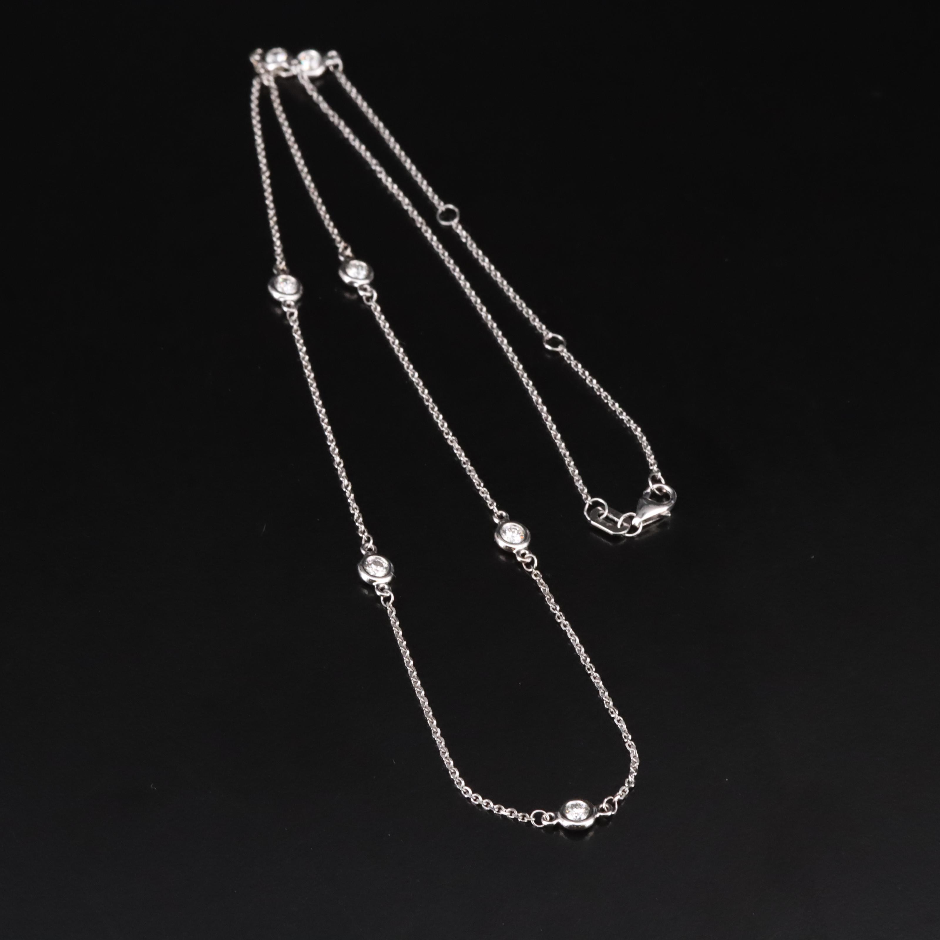 14K 0.75 CTW Diamond Station Necklace
