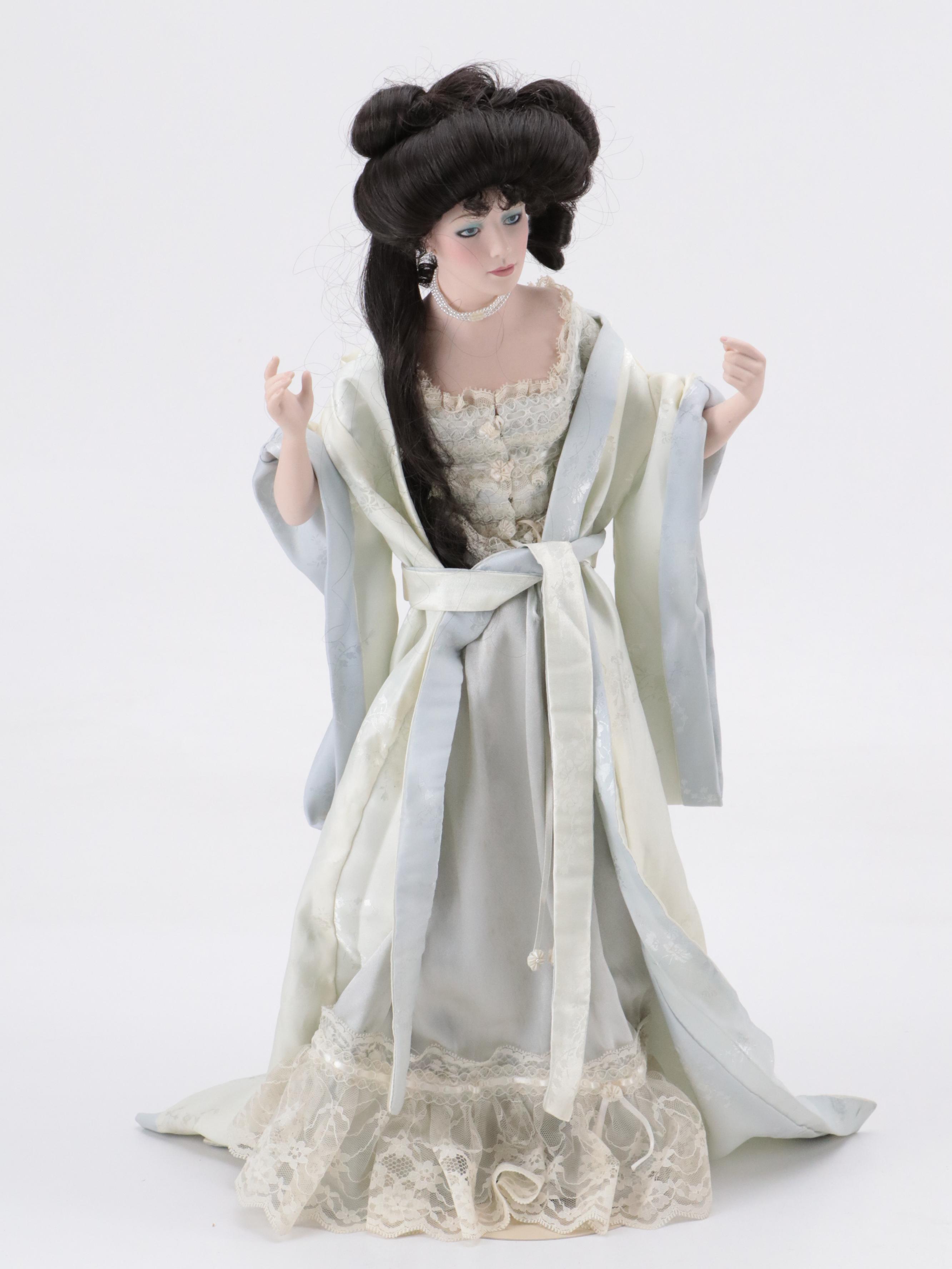 Franklin Heirloom "Gibson Girl" Dolls with Patricia Rose Bride Porcelain Doll