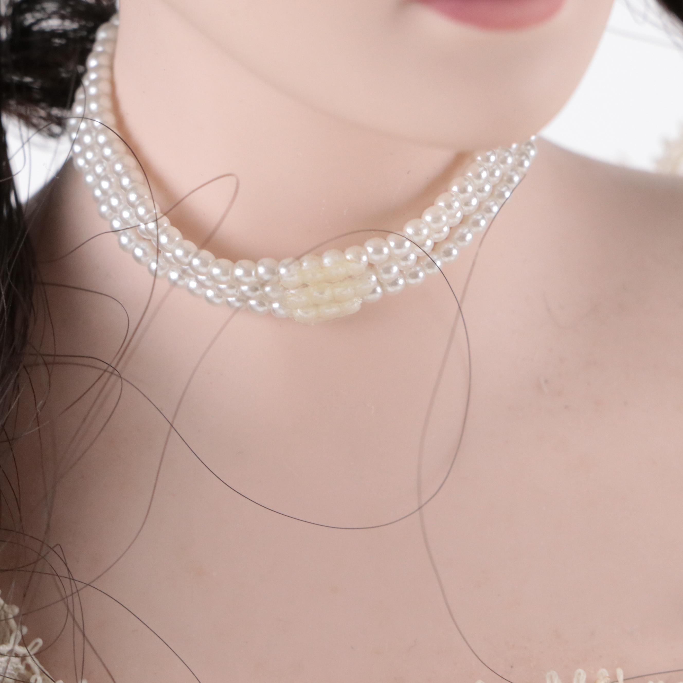 Franklin Heirloom "Gibson Girl" Dolls with Patricia Rose Bride Porcelain Doll