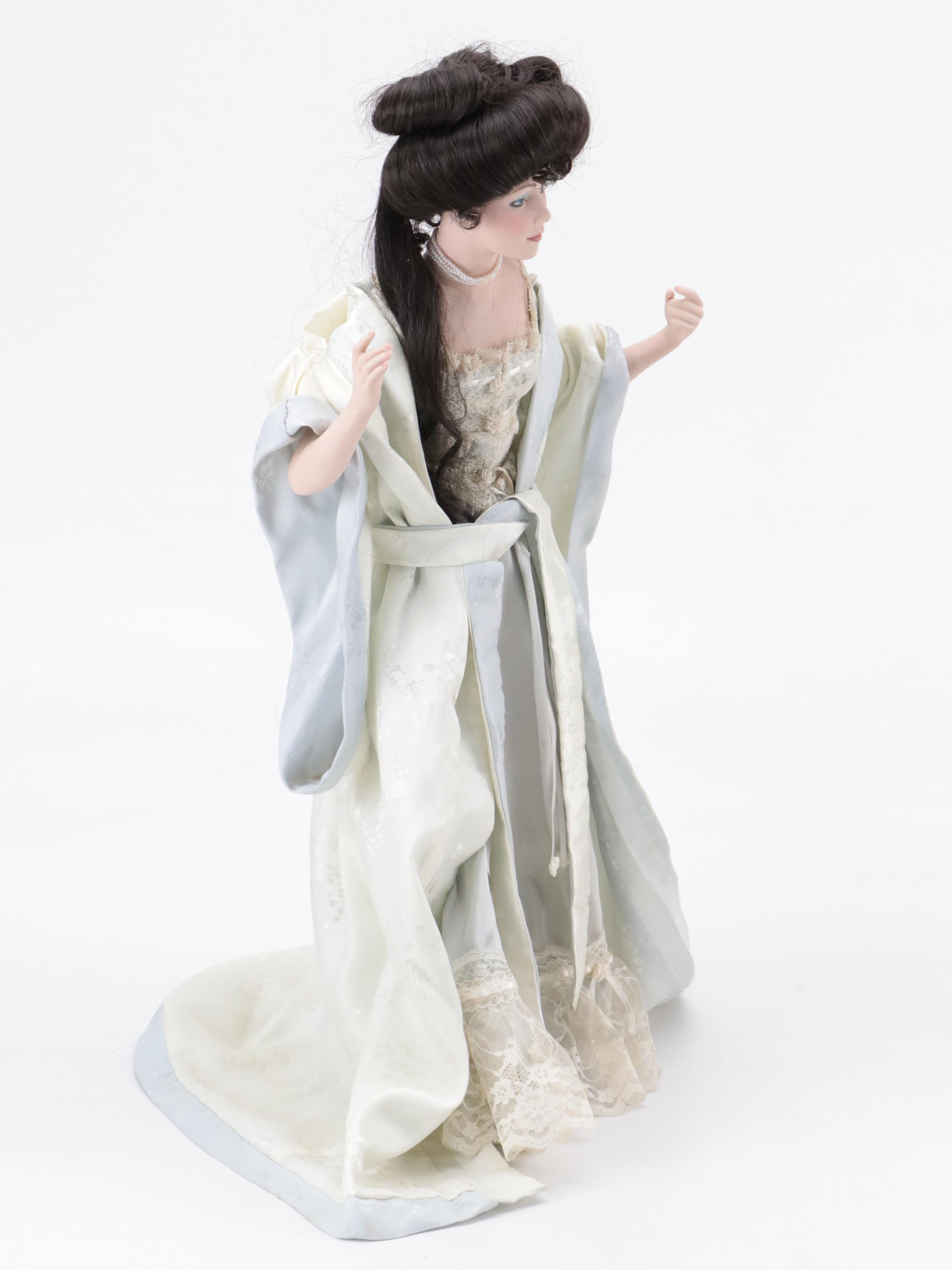 Franklin Heirloom "Gibson Girl" Dolls with Patricia Rose Bride Porcelain Doll