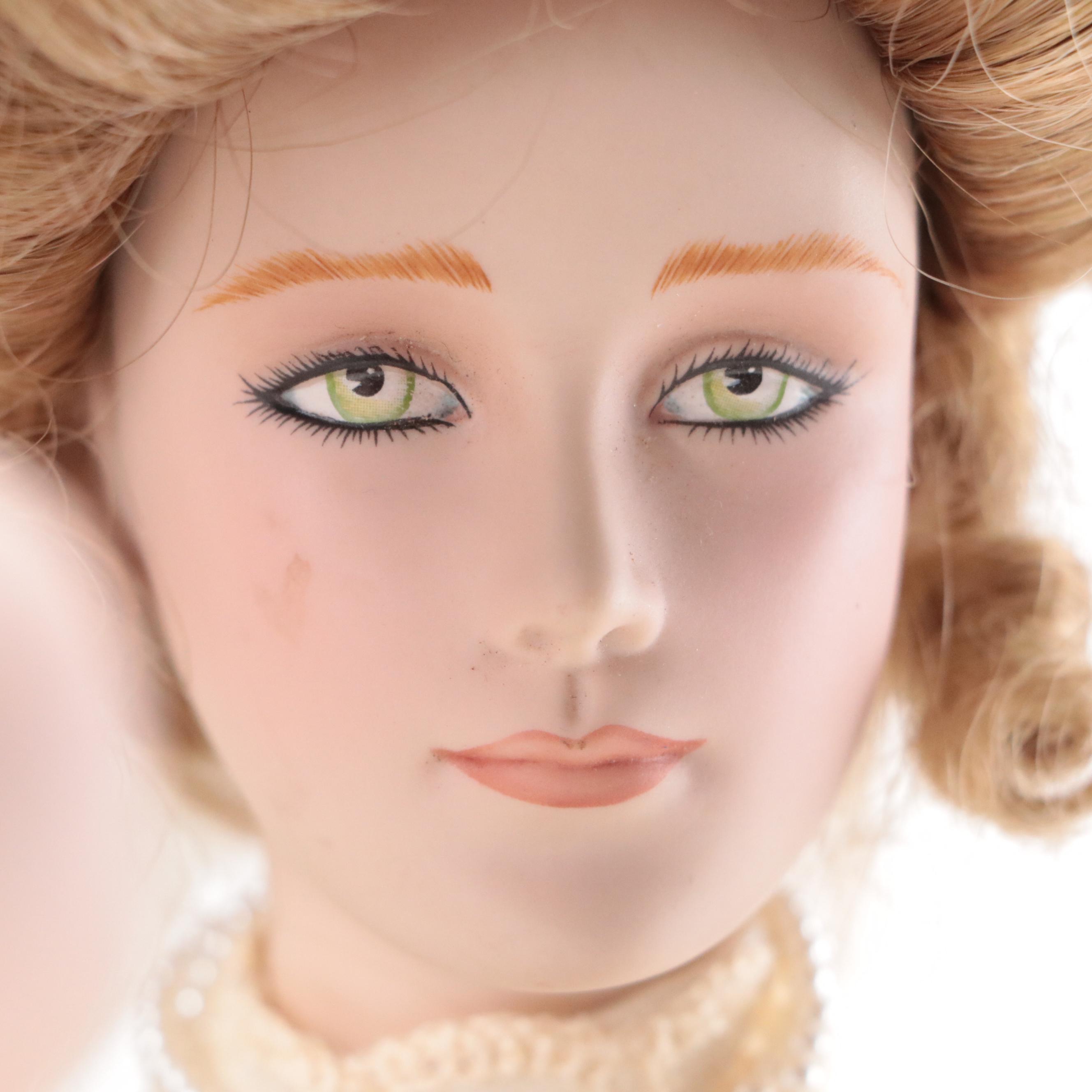 Franklin Heirloom "Gibson Girl" Dolls with Patricia Rose Bride Porcelain Doll