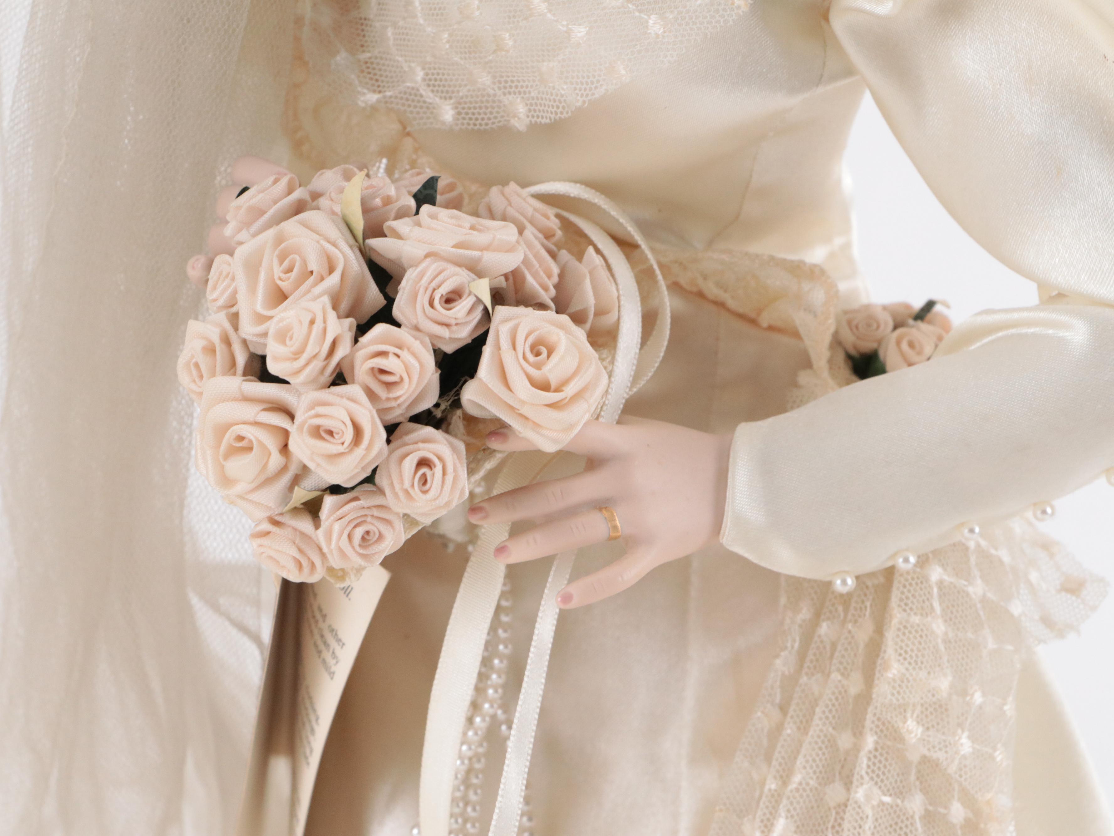 Franklin Heirloom "Gibson Girl" Dolls with Patricia Rose Bride Porcelain Doll