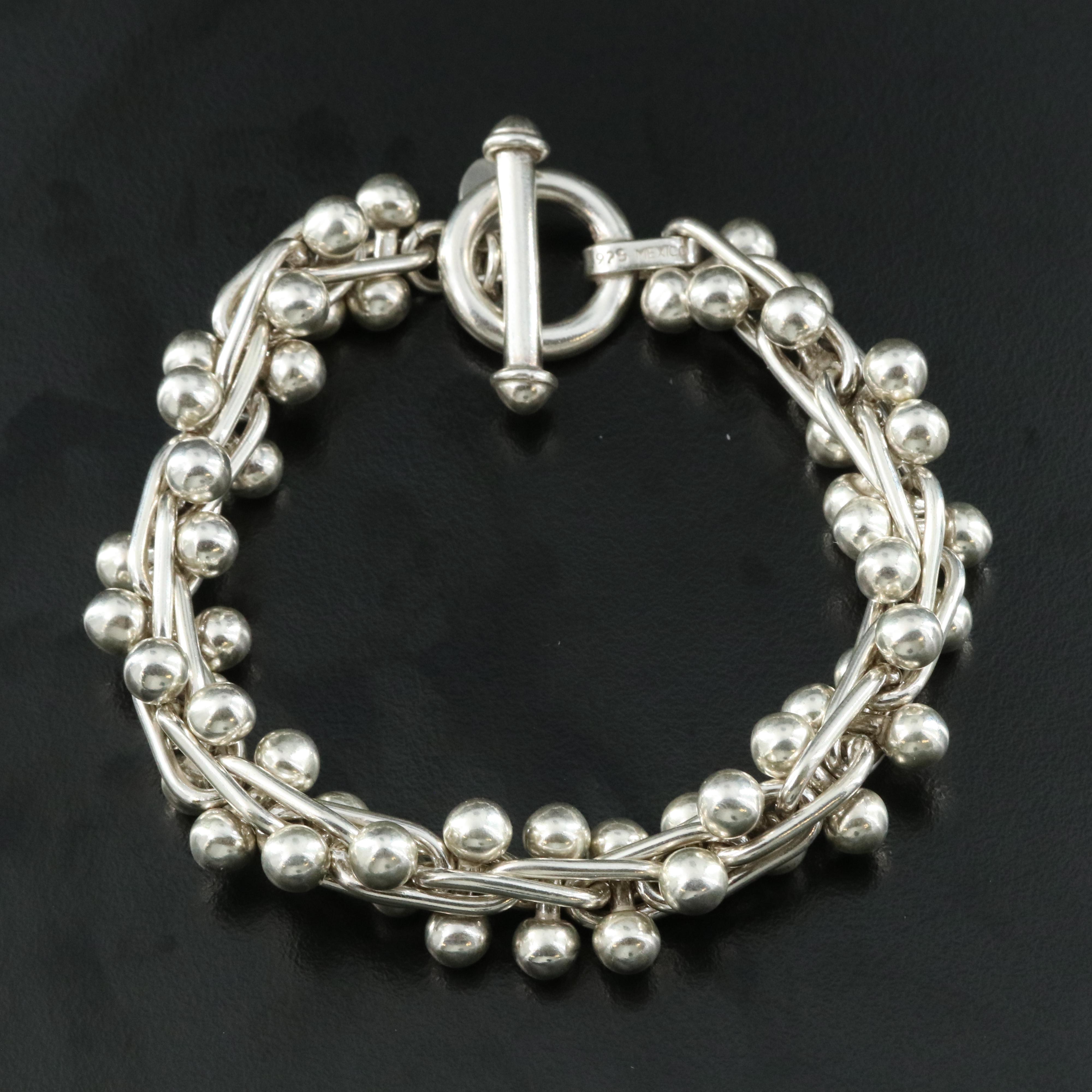 Silpada Sterling Ball-Bar Link Bracelet