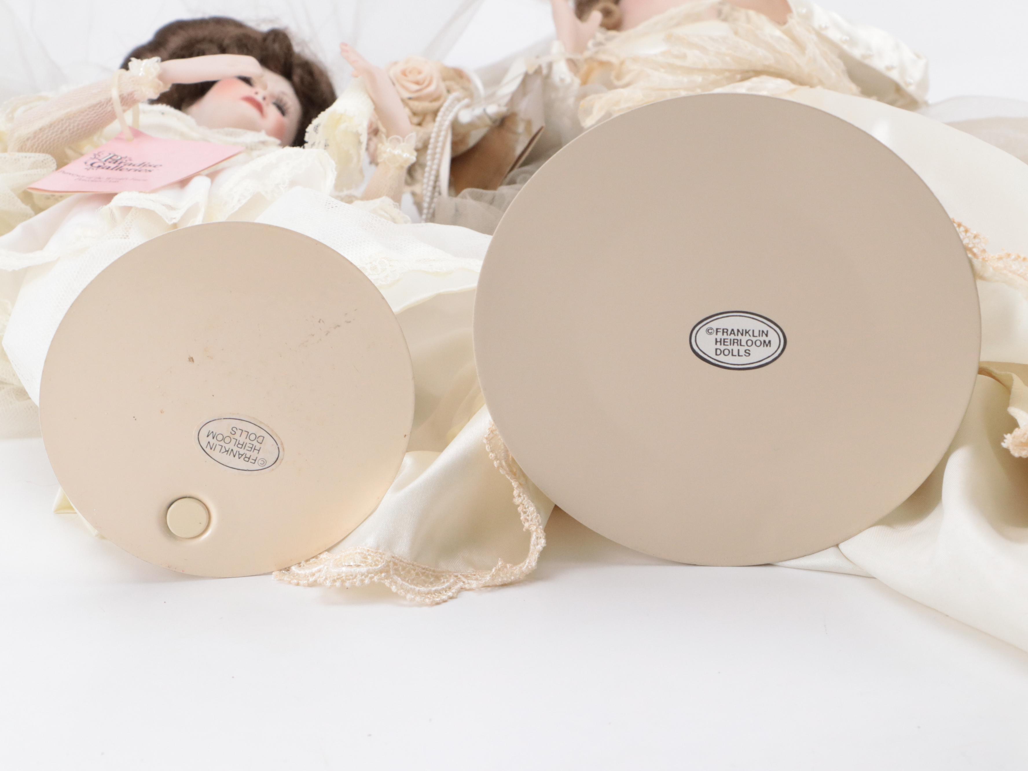 Franklin Heirloom "Gibson Girl" Dolls with Patricia Rose Bride Porcelain Doll