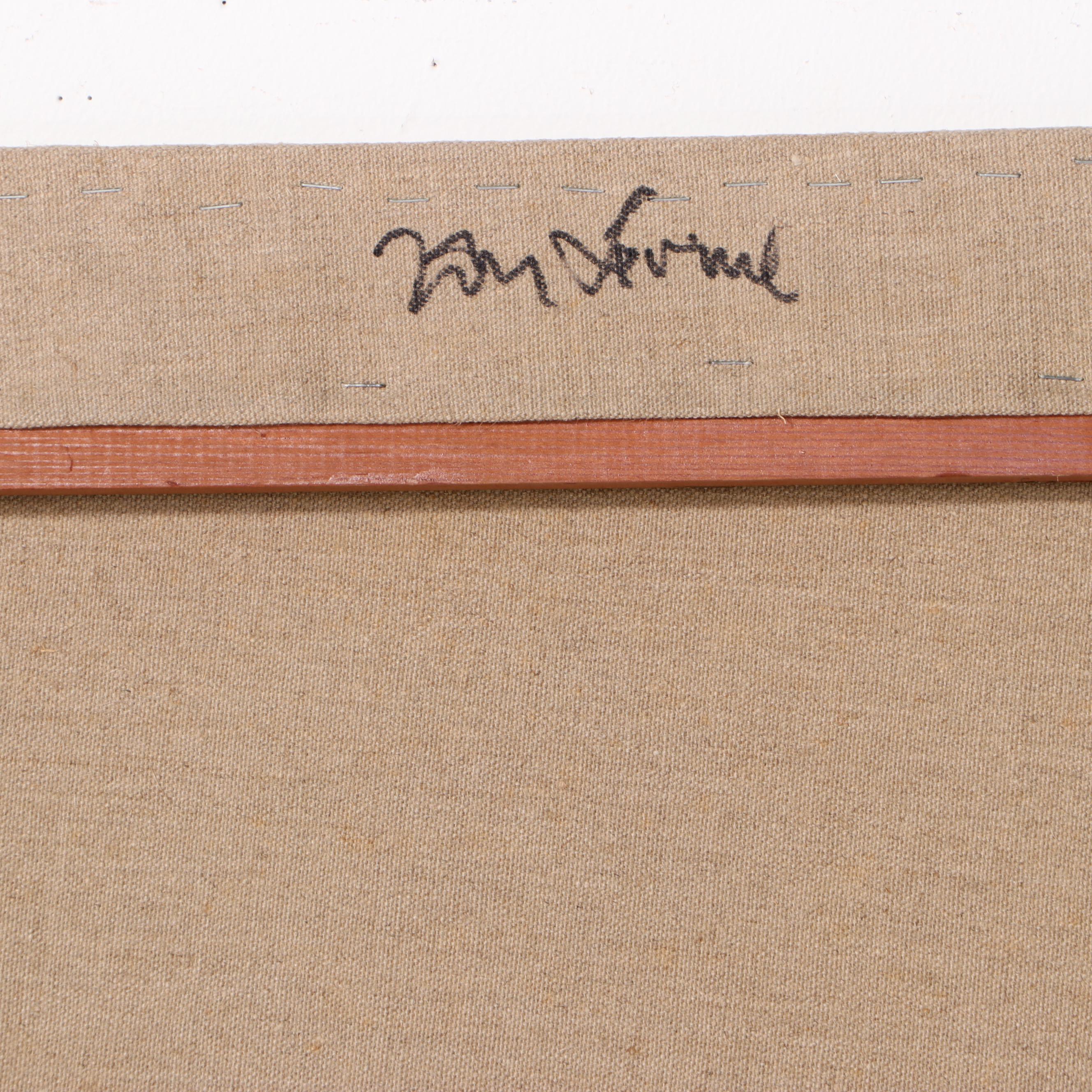 Tom Levine Monumental Abstract Geometric Oil Painting