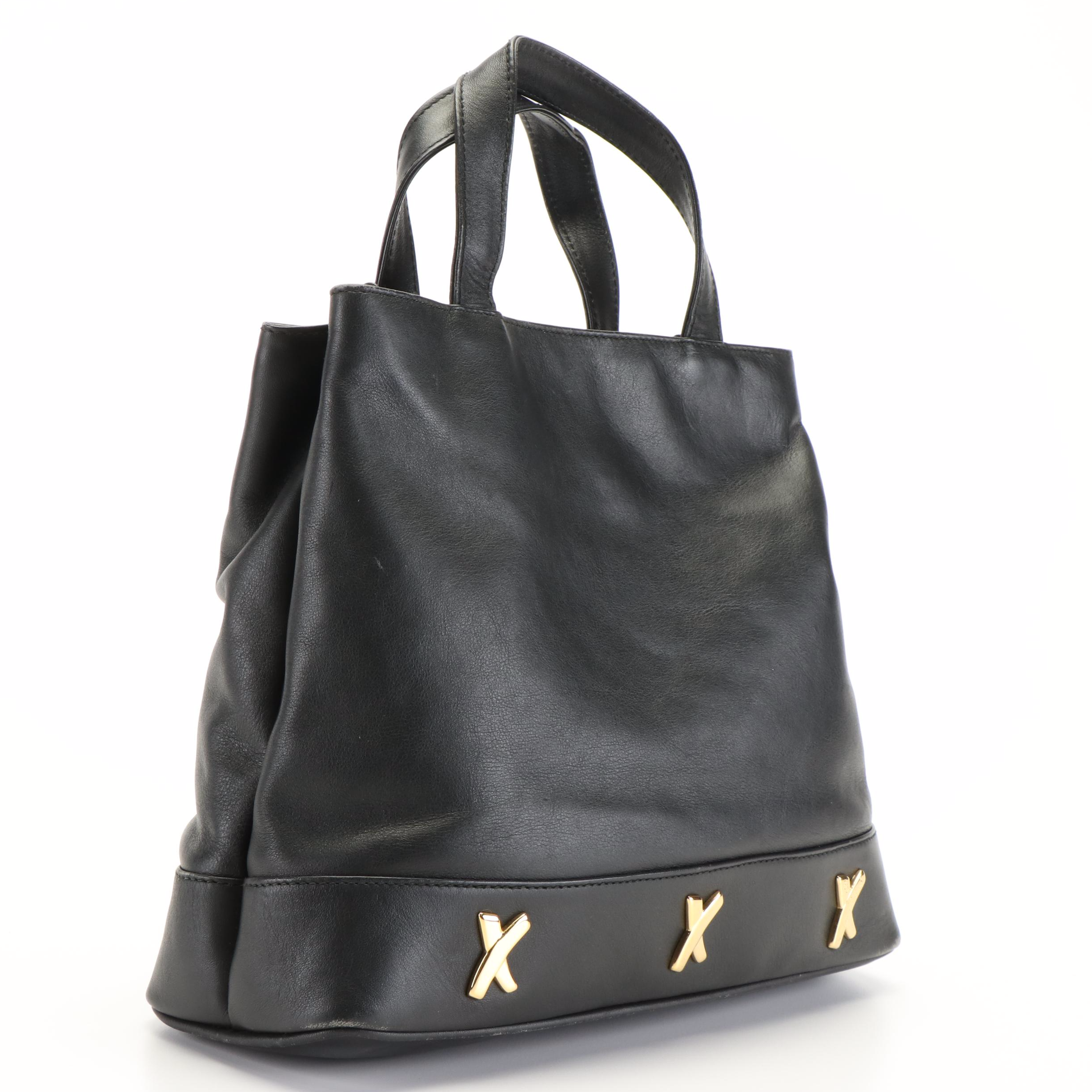 Paloma Picasso Tote Bag in Black Leather
