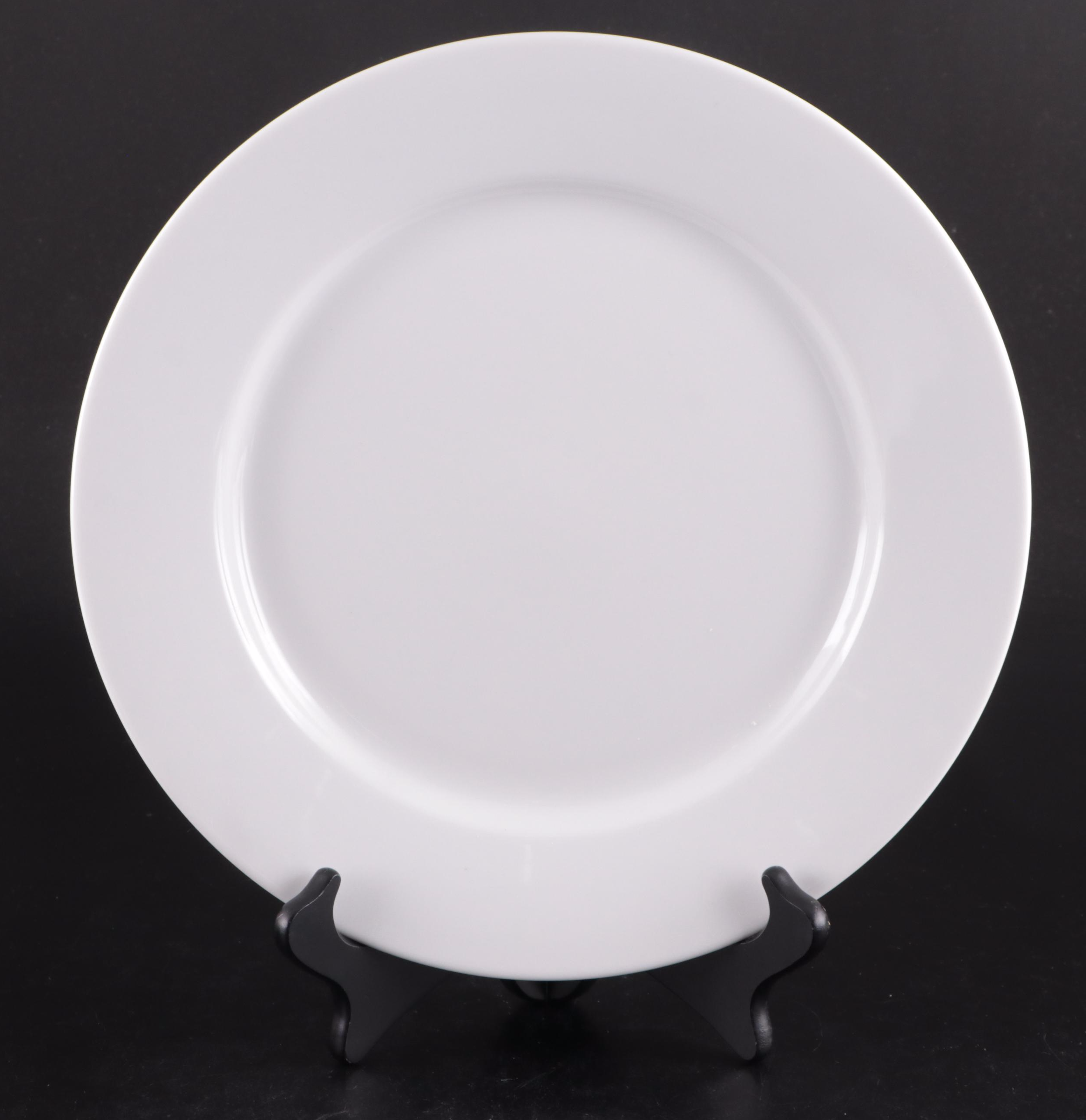 Crate & Barrel White Ceramic Dinnerware
