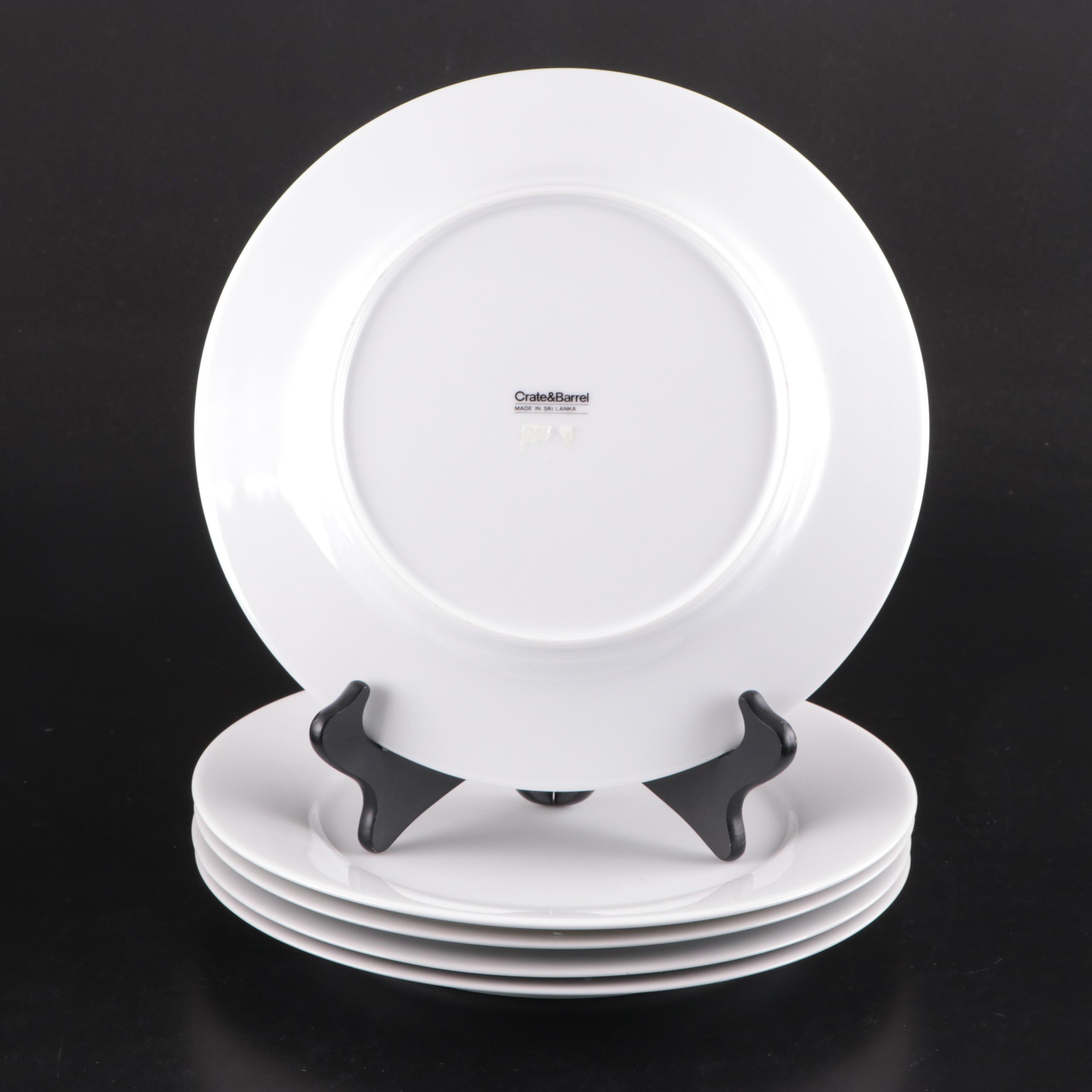 Crate & Barrel White Ceramic Dinnerware