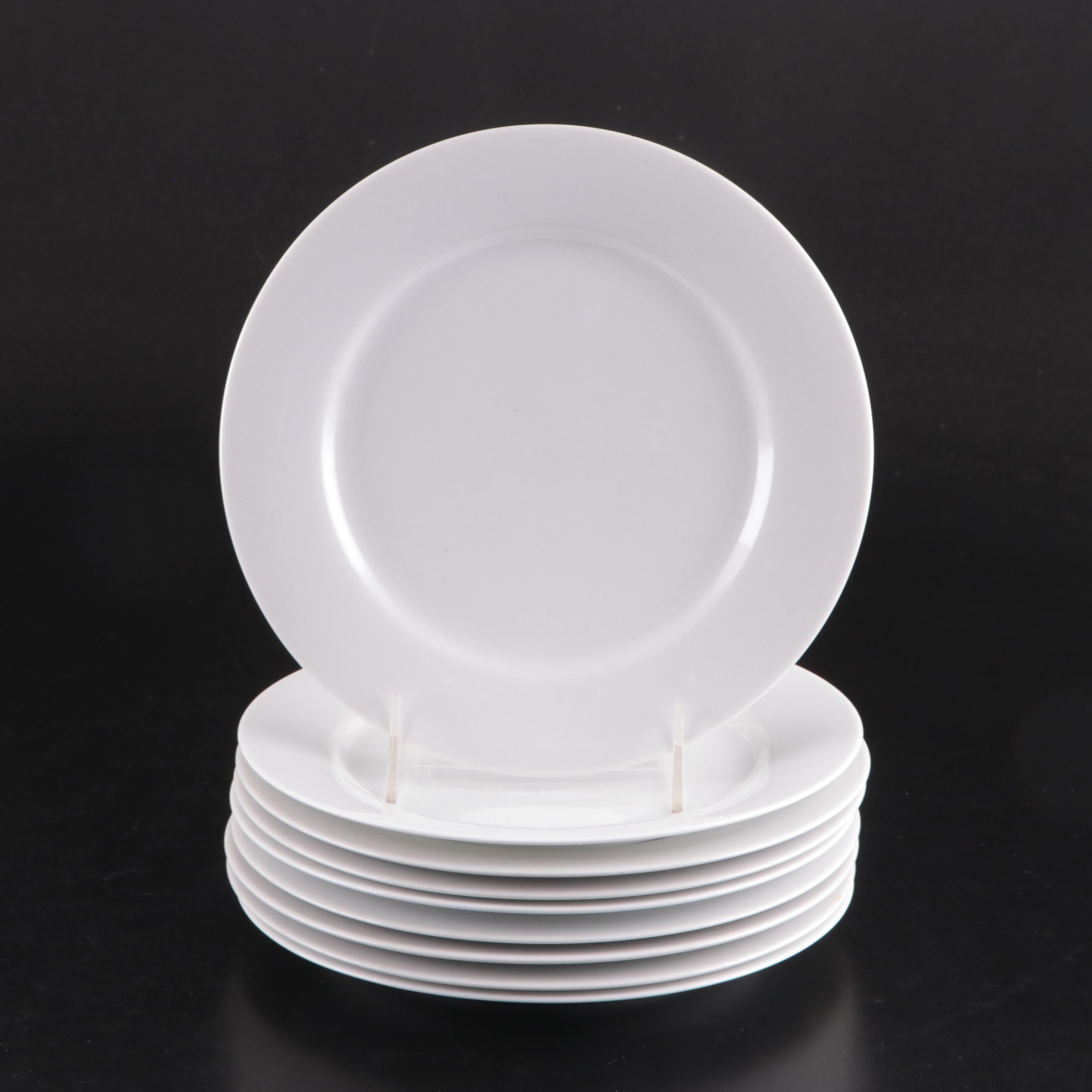 Crate & Barrel White Ceramic Dinnerware