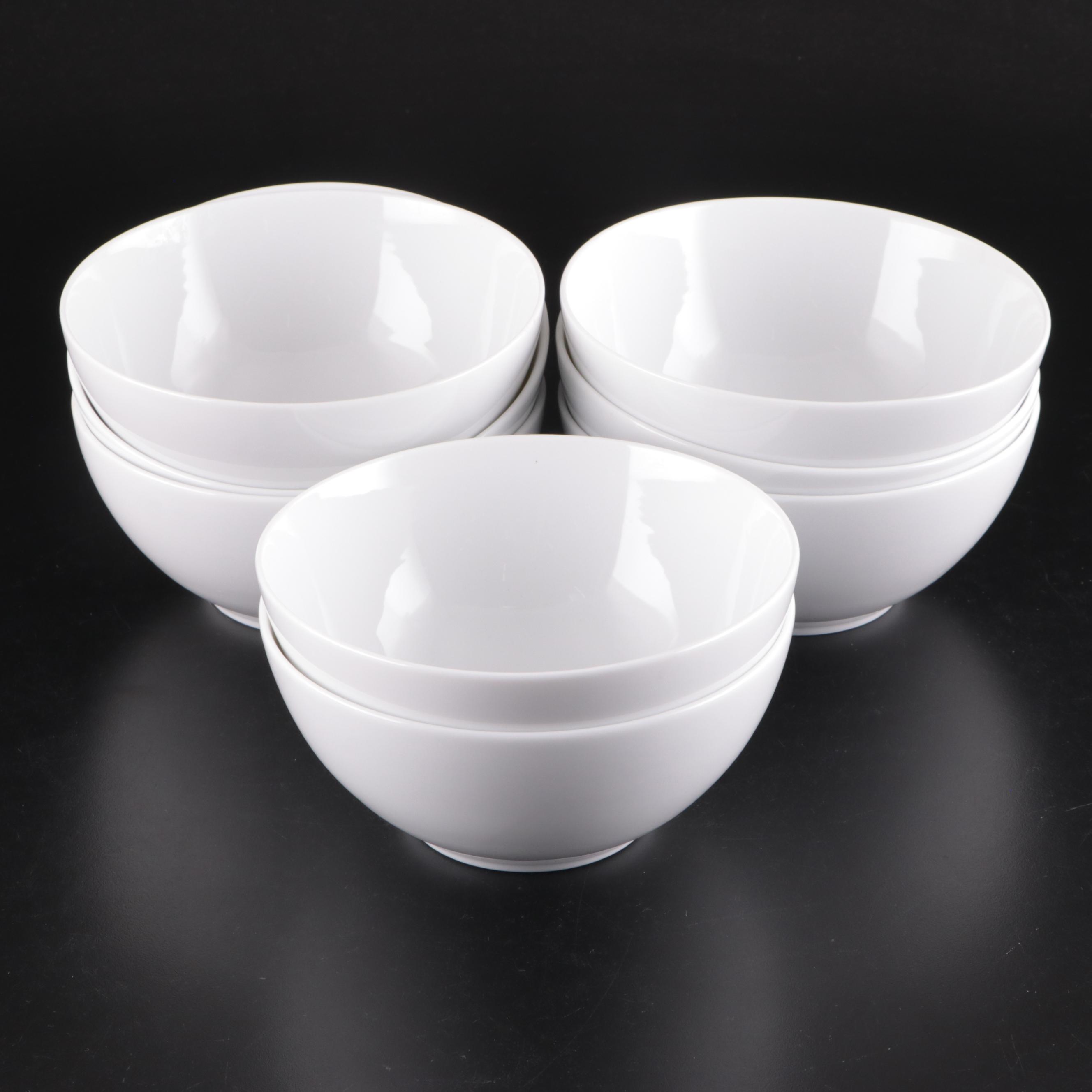 Crate & Barrel White Ceramic Dinnerware