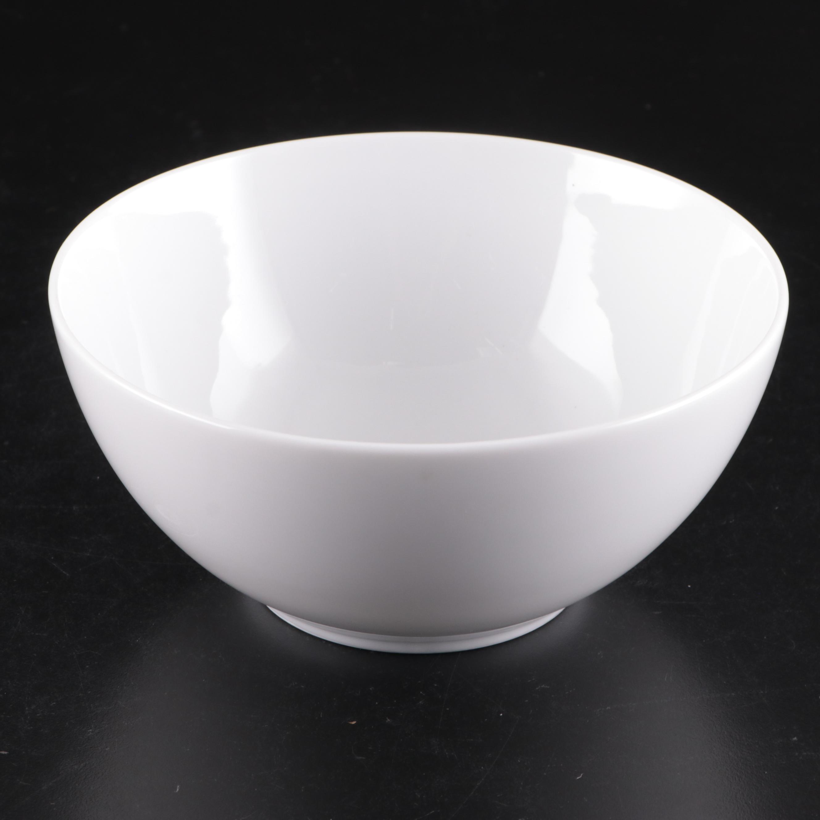 Crate & Barrel White Ceramic Dinnerware