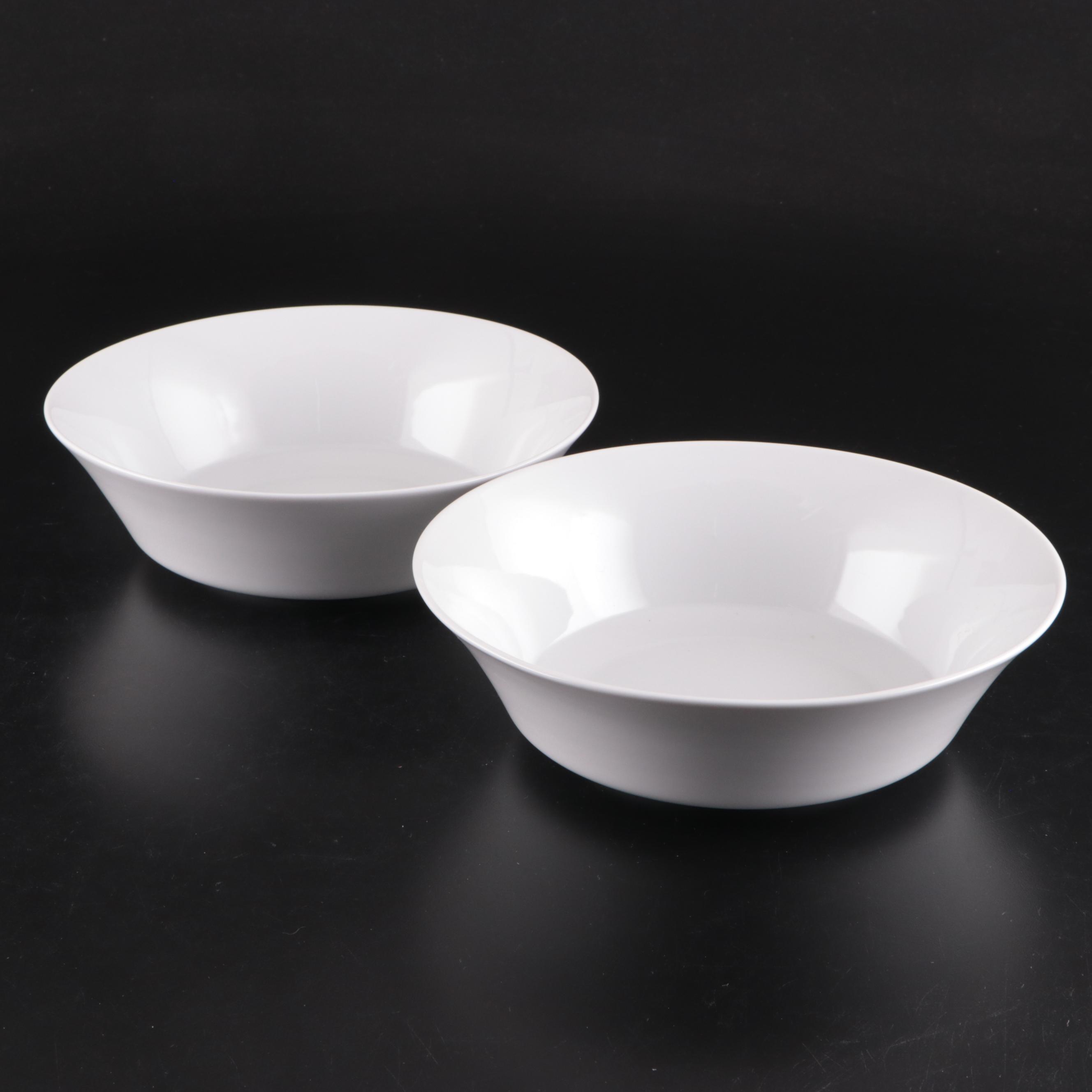 Crate & Barrel White Ceramic Dinnerware