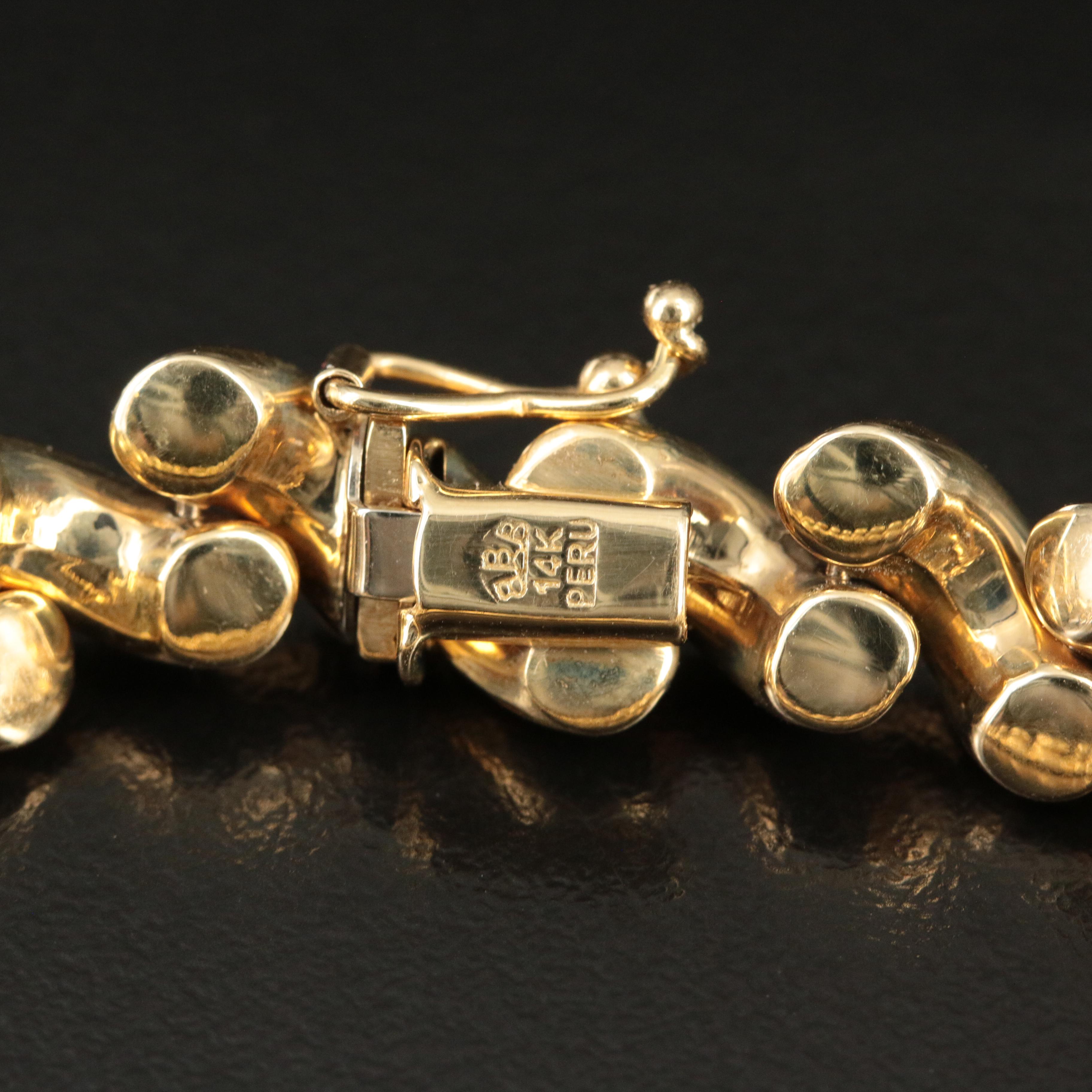 14K Hammered San Marco Link Bracelet