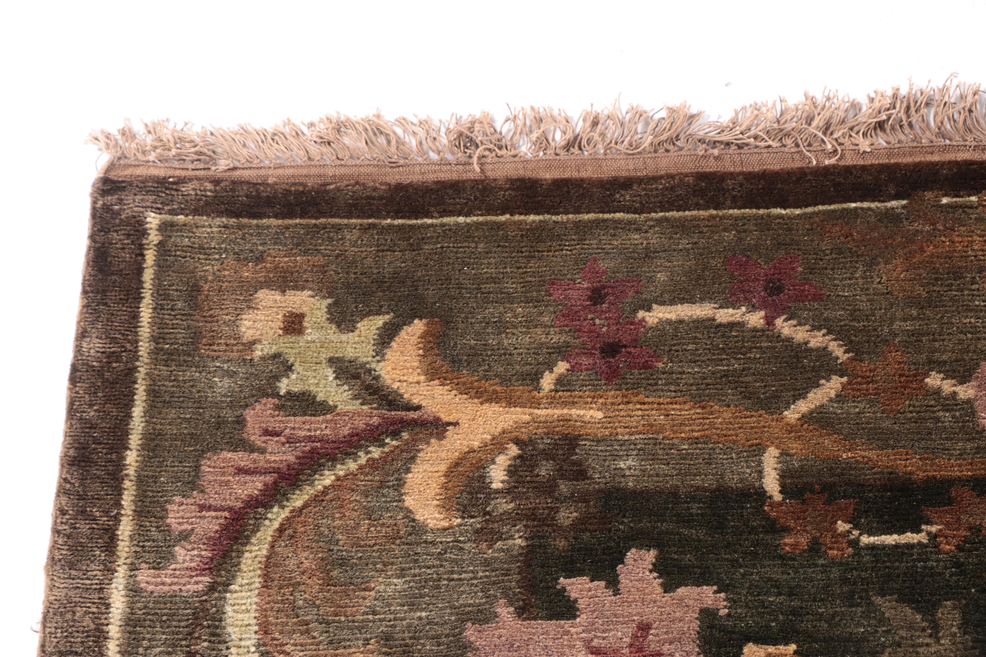 8'2 x 11'8 Hand-Knotted Kargil Collection Indian Jaipur Style Area Rug ...