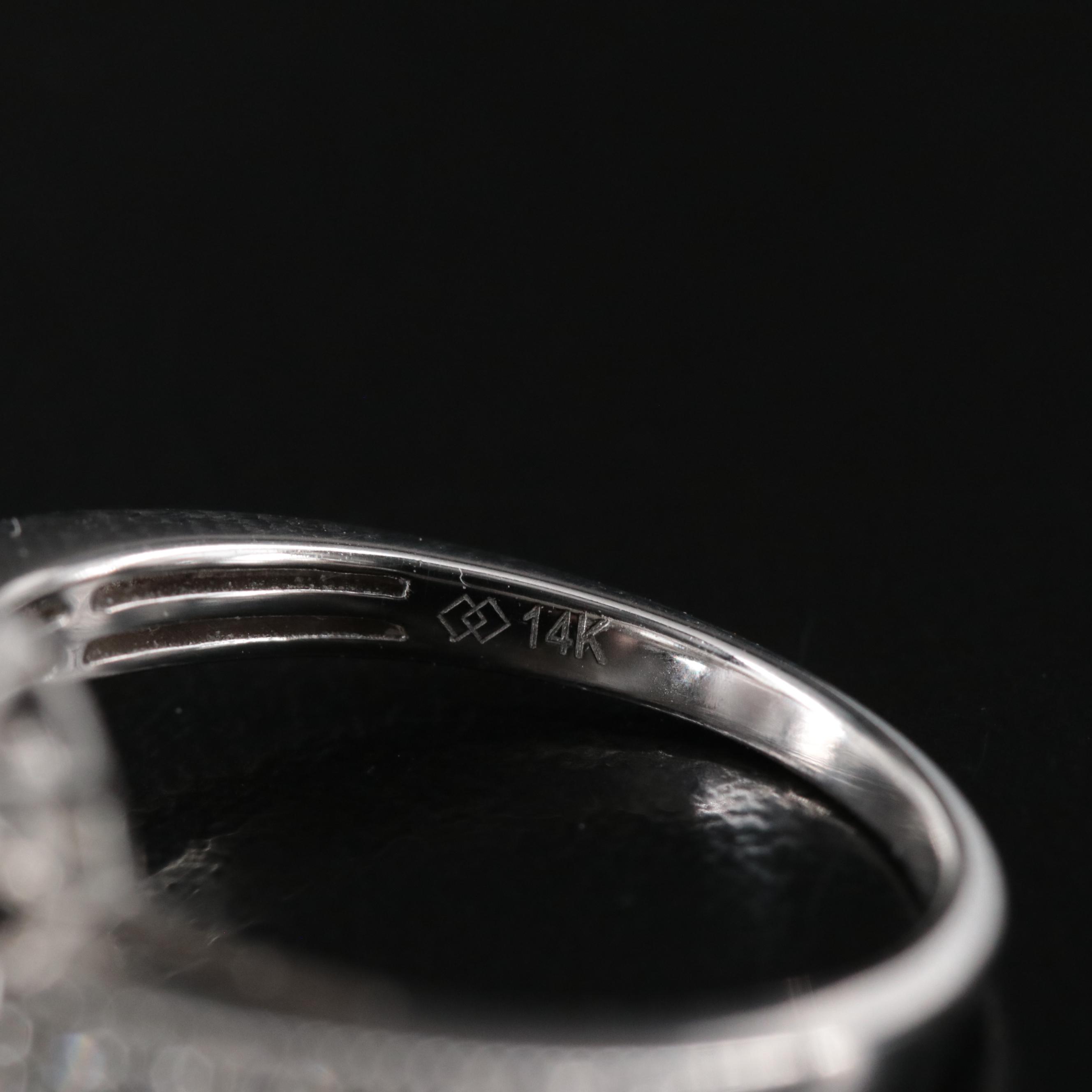 14K Aquamarine and Diamond Ring