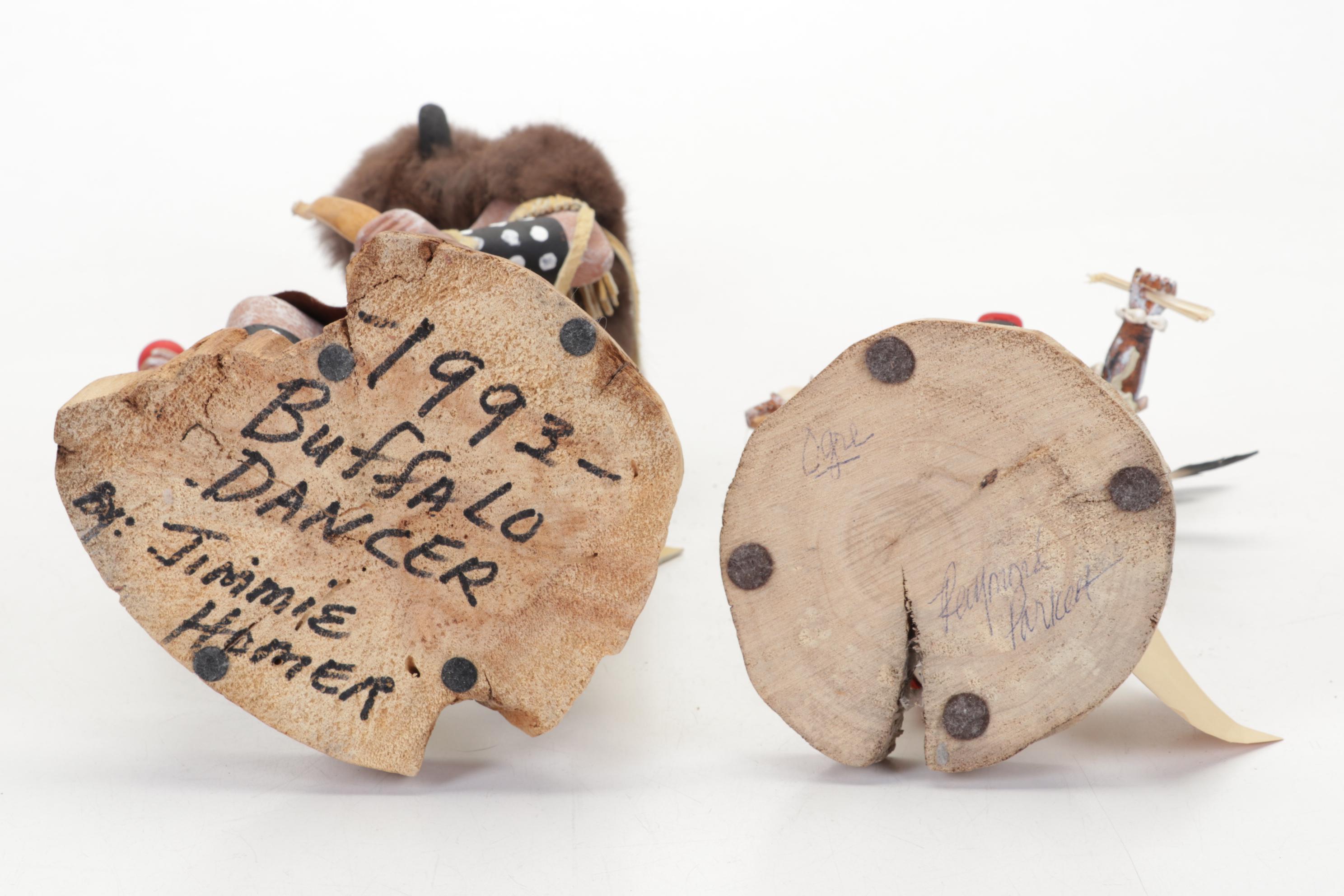Jimmie Homer "Buffalo Dancer", Raymond Parkette Ogre, Bear & Owl Kachinas