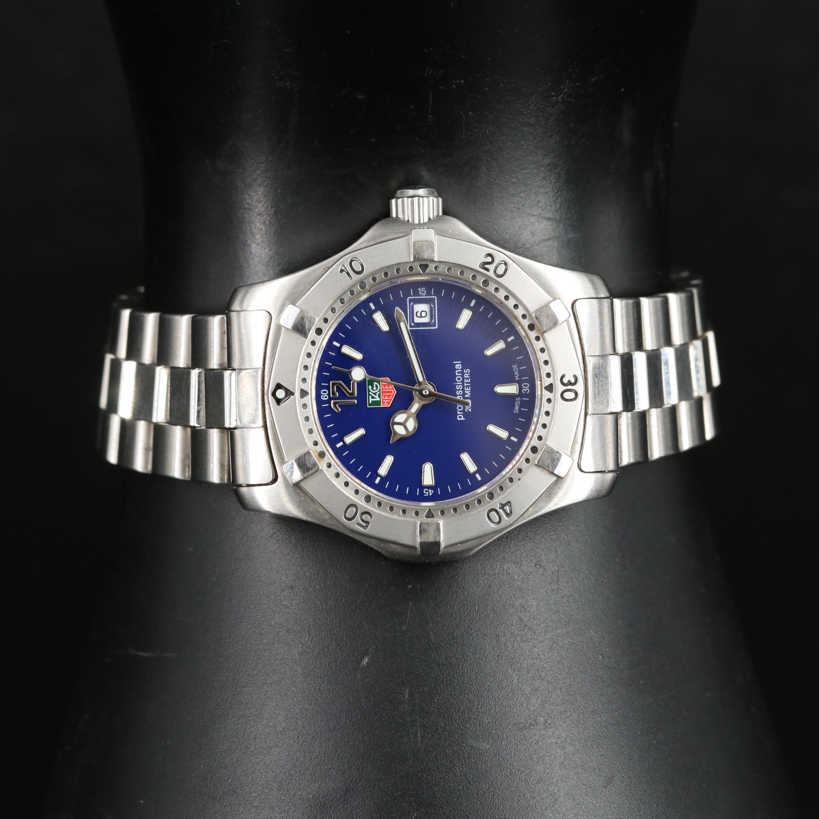 TAG Heuer Blue Dial Professional 200M Stainless Steel Watch