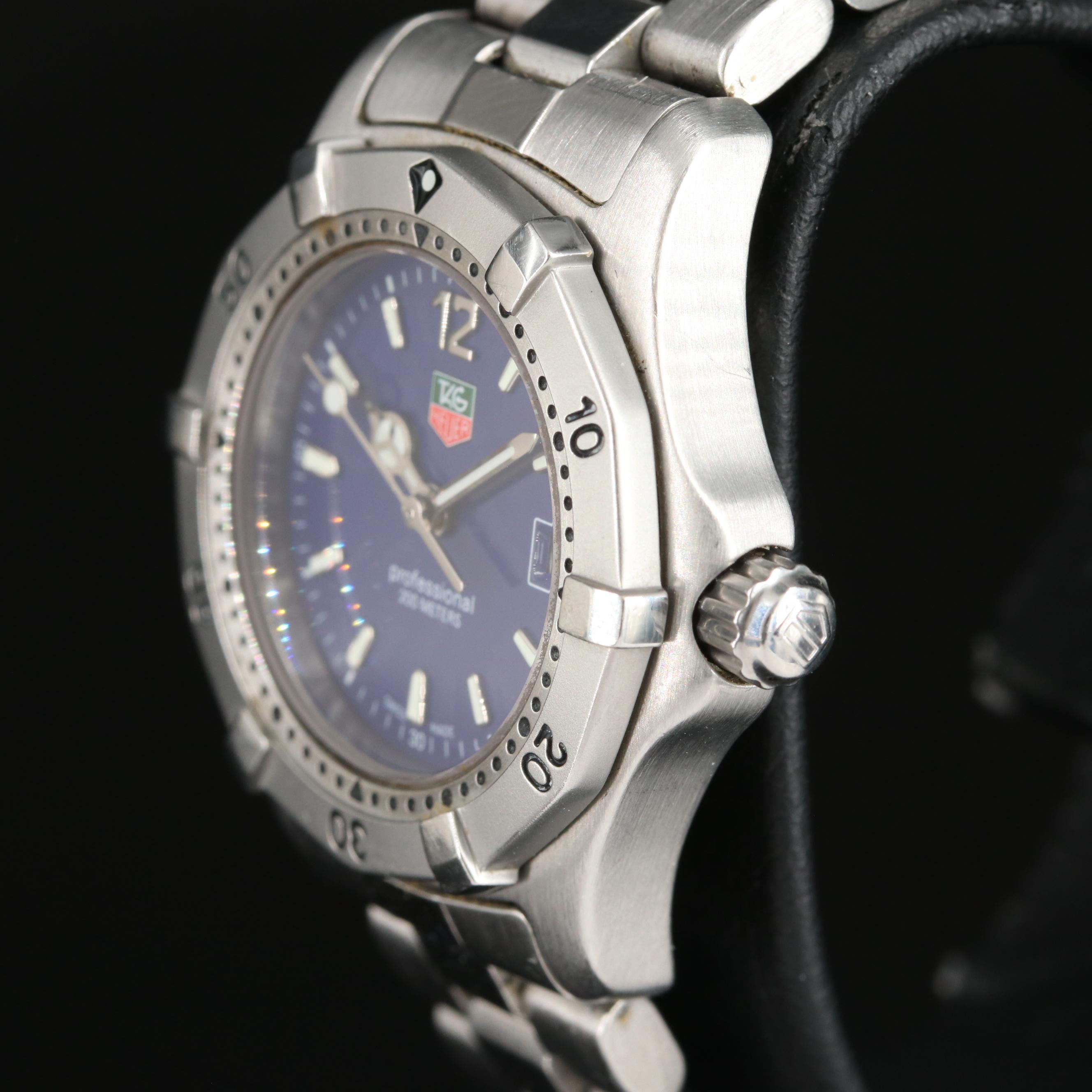 TAG Heuer Blue Dial Professional 200M Stainless Steel Watch
