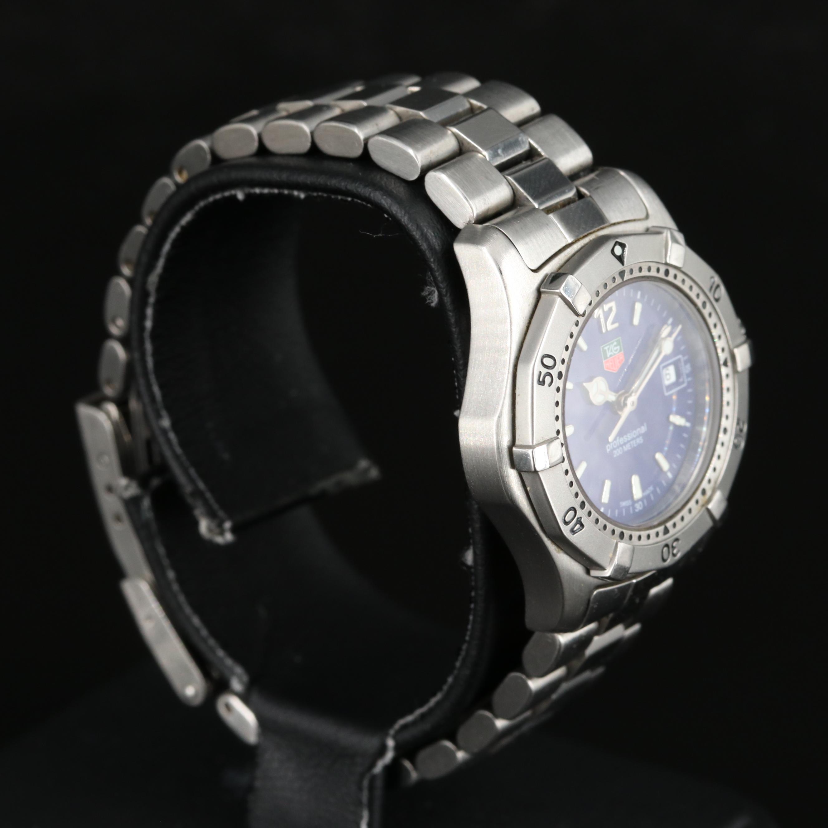 TAG Heuer Blue Dial Professional 200M Stainless Steel Watch