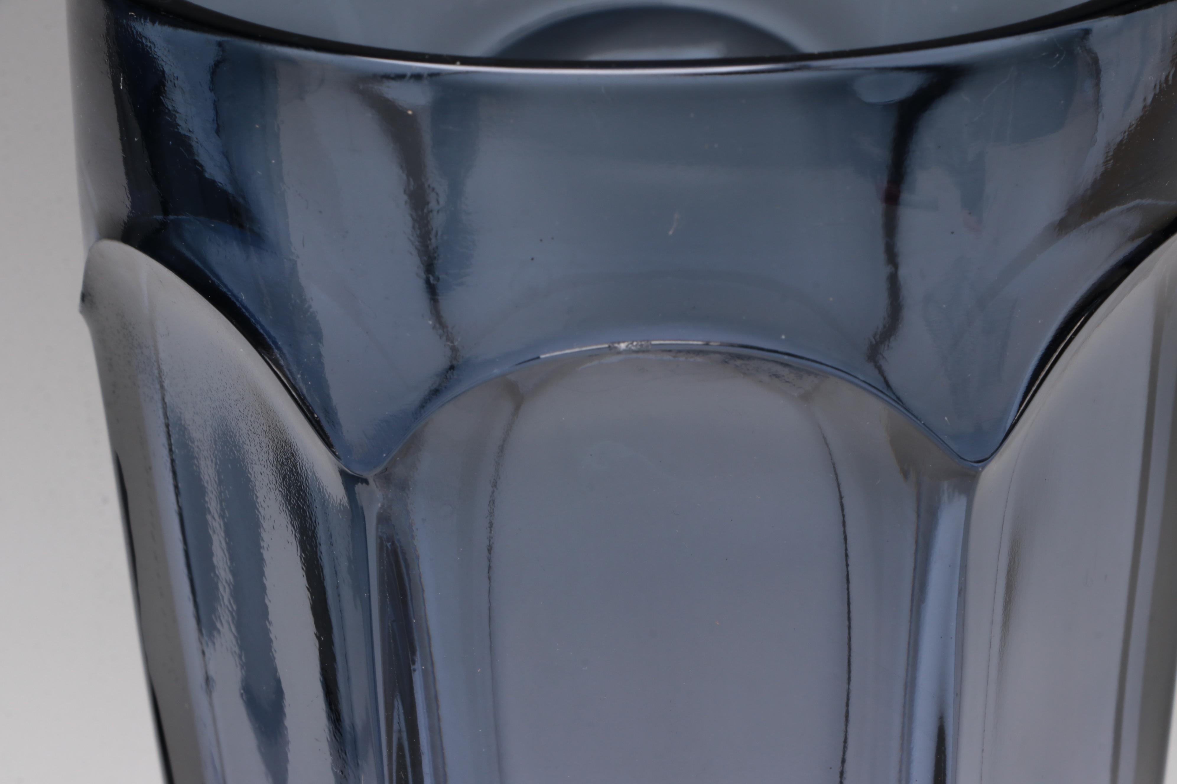 Fostoria "Virginia" Dark Blue Glass Iced Tea Glasses, 1980-1986