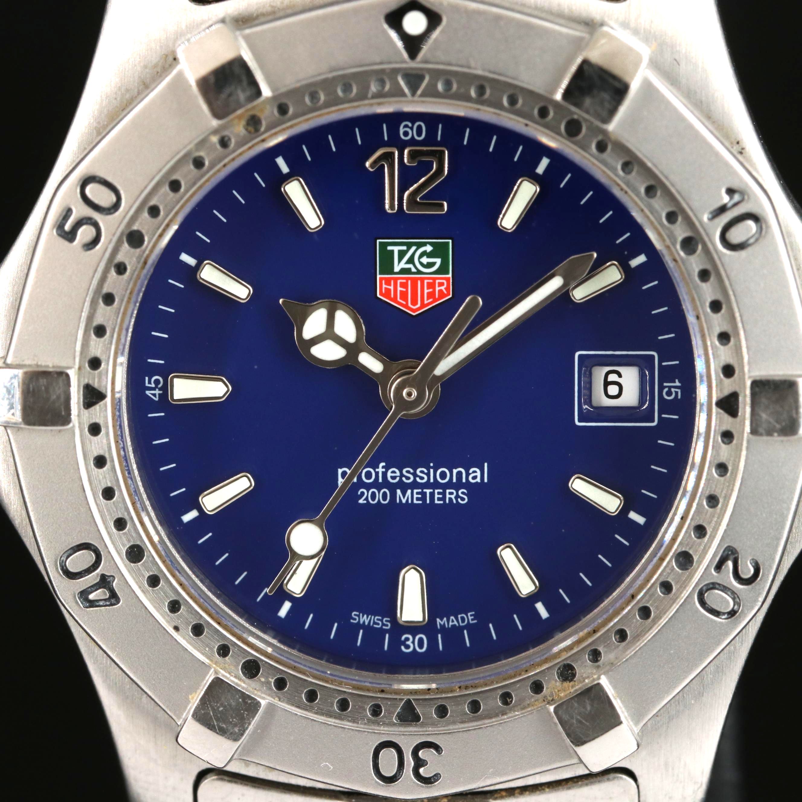 TAG Heuer Blue Dial Professional 200M Stainless Steel Watch