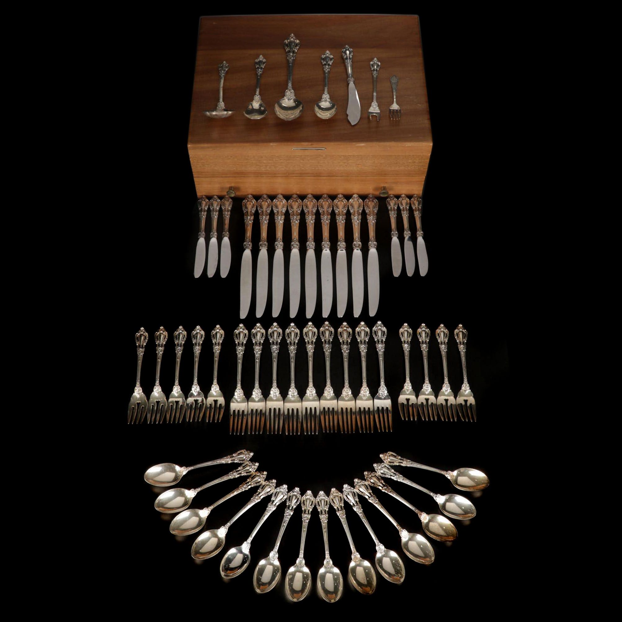 Lunt "Eloquence" Sterling Silver Flatware, Mid to Late 20th Century