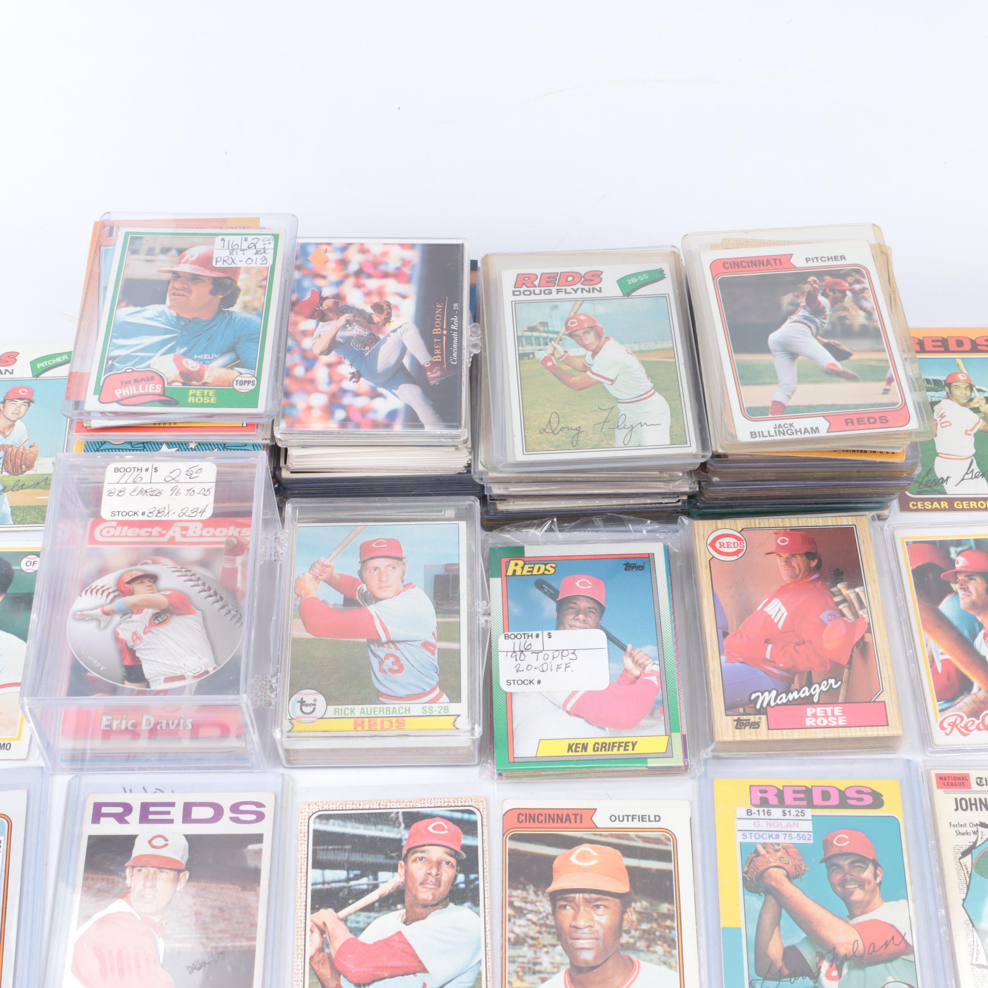 Cincinati Reds Baseball Card Collection with Johnny Bench and More, 1960s–2000s