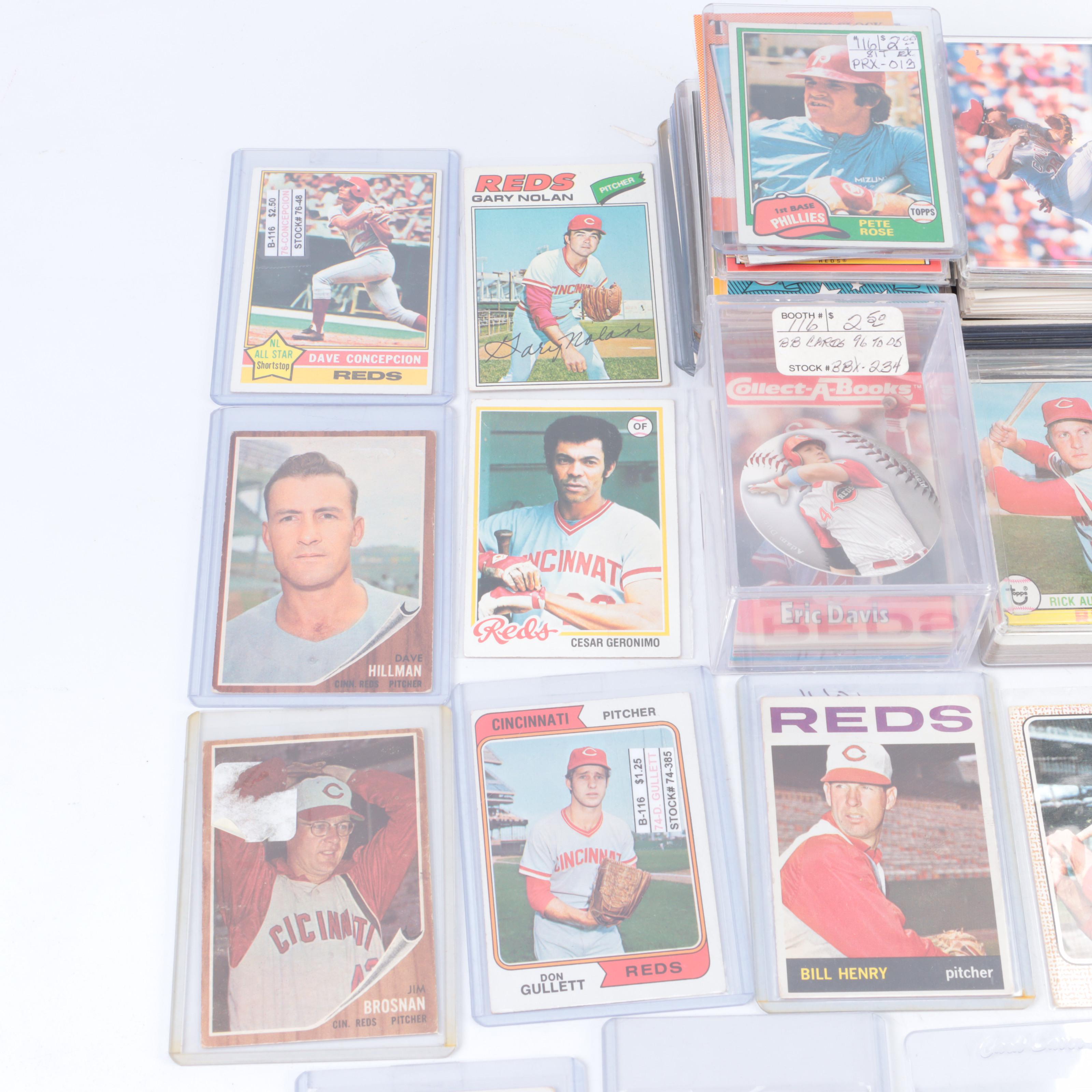 Cincinati Reds Baseball Card Collection with Johnny Bench and More, 1960s–2000s