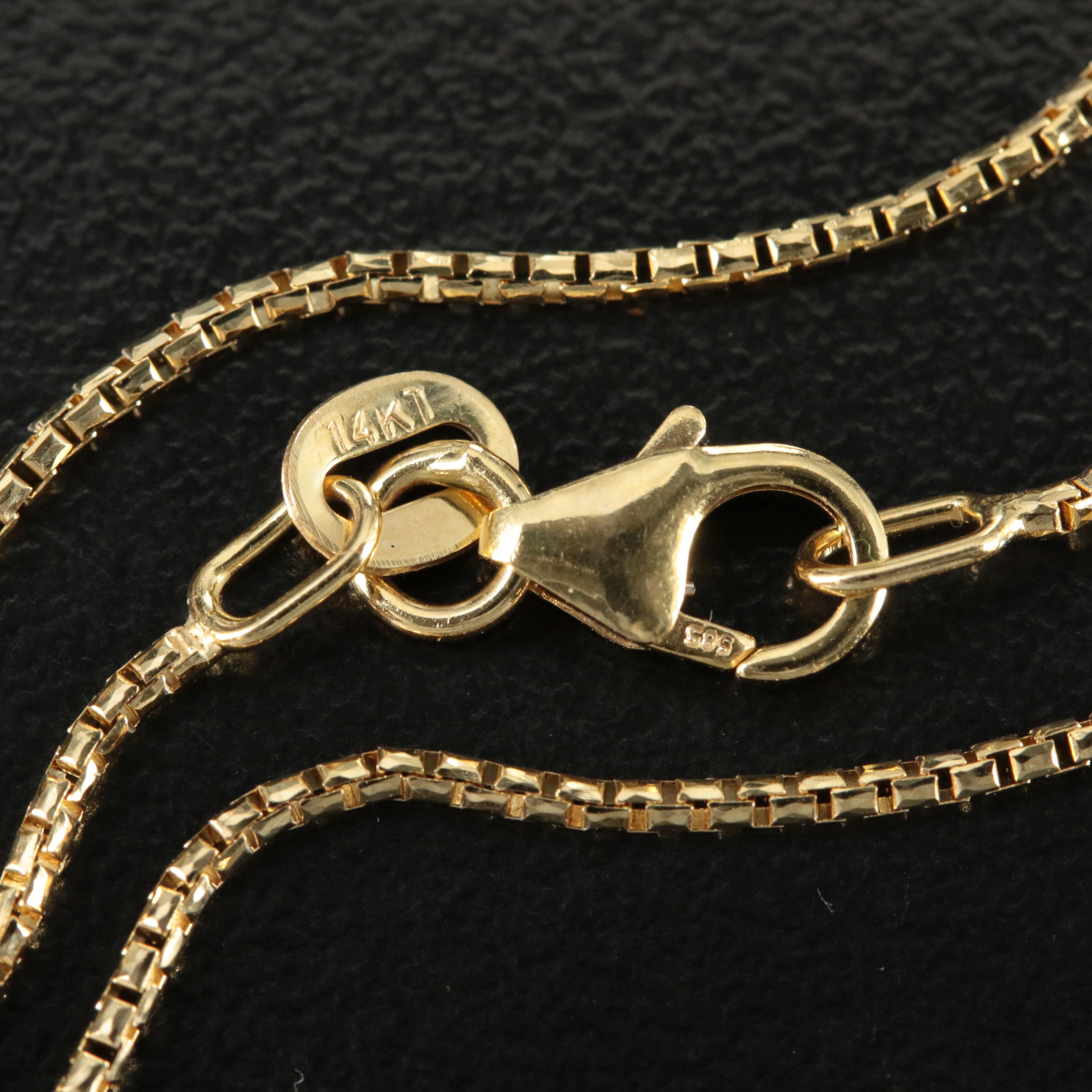 14K Box Chain Necklace