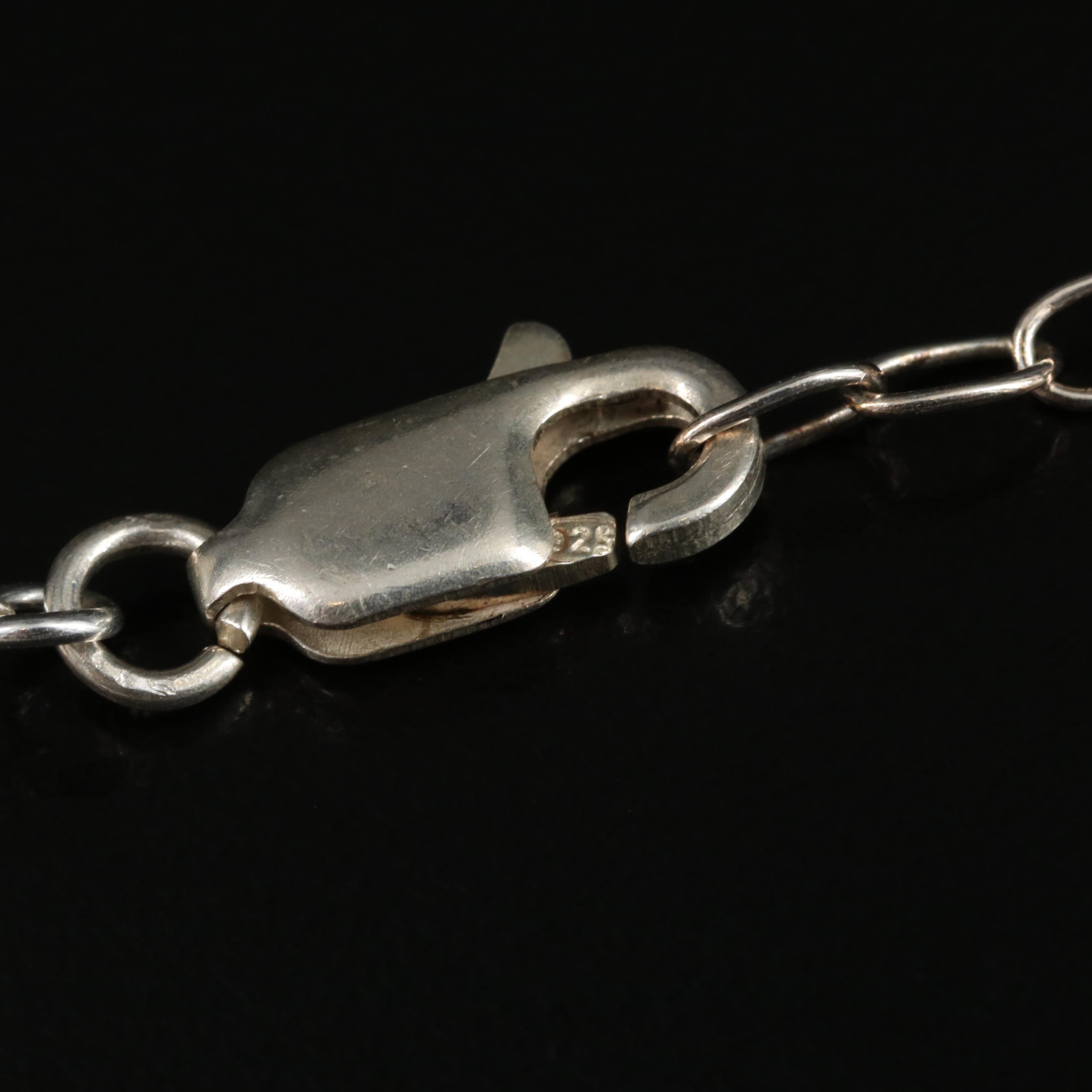 Sterling Rose Quartz Drop Necklace