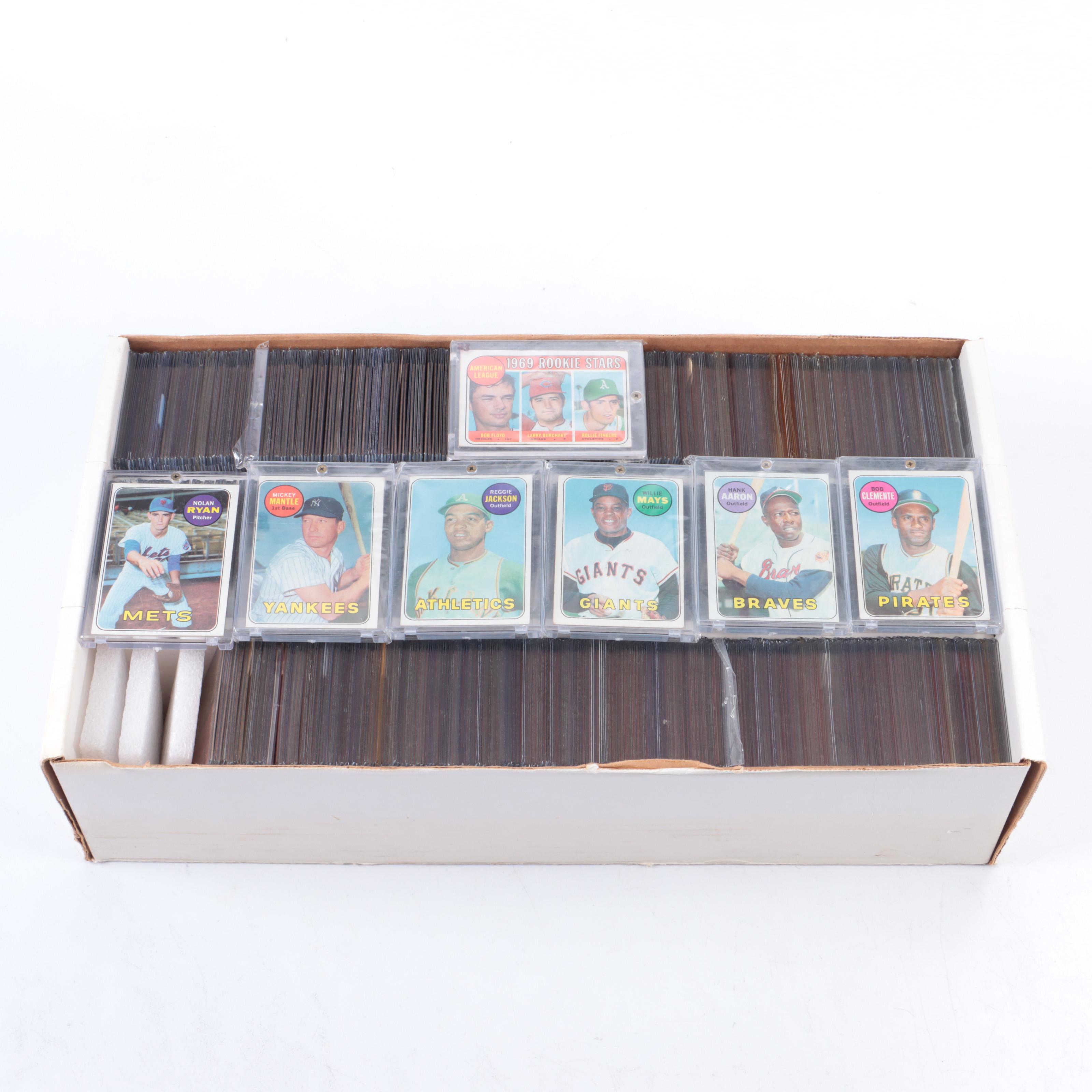 1969 Topps Baseball Complete Set with Mickey Mantle, Hank Aaron, More