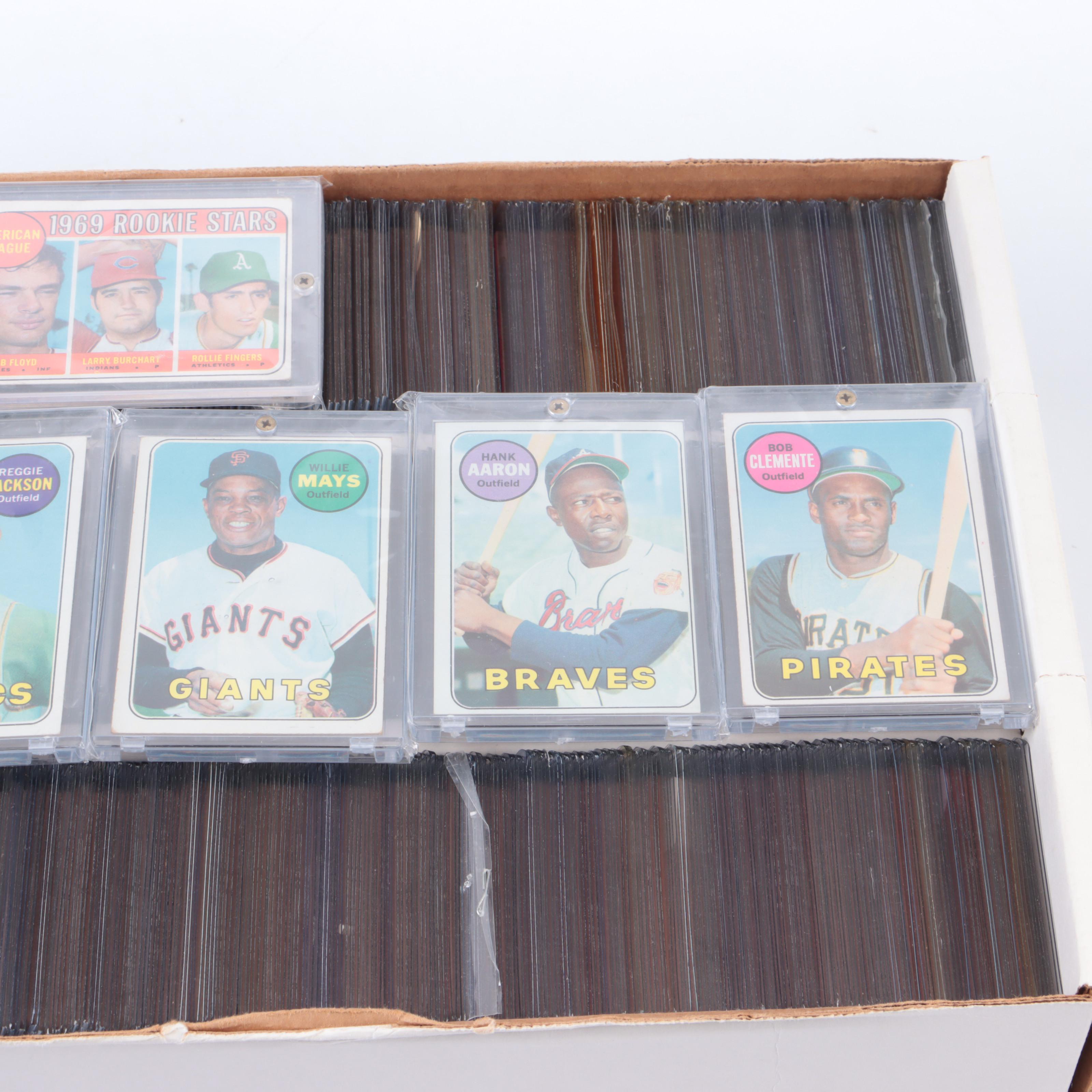 1969 Topps Baseball Complete Set with Mickey Mantle, Hank Aaron, More