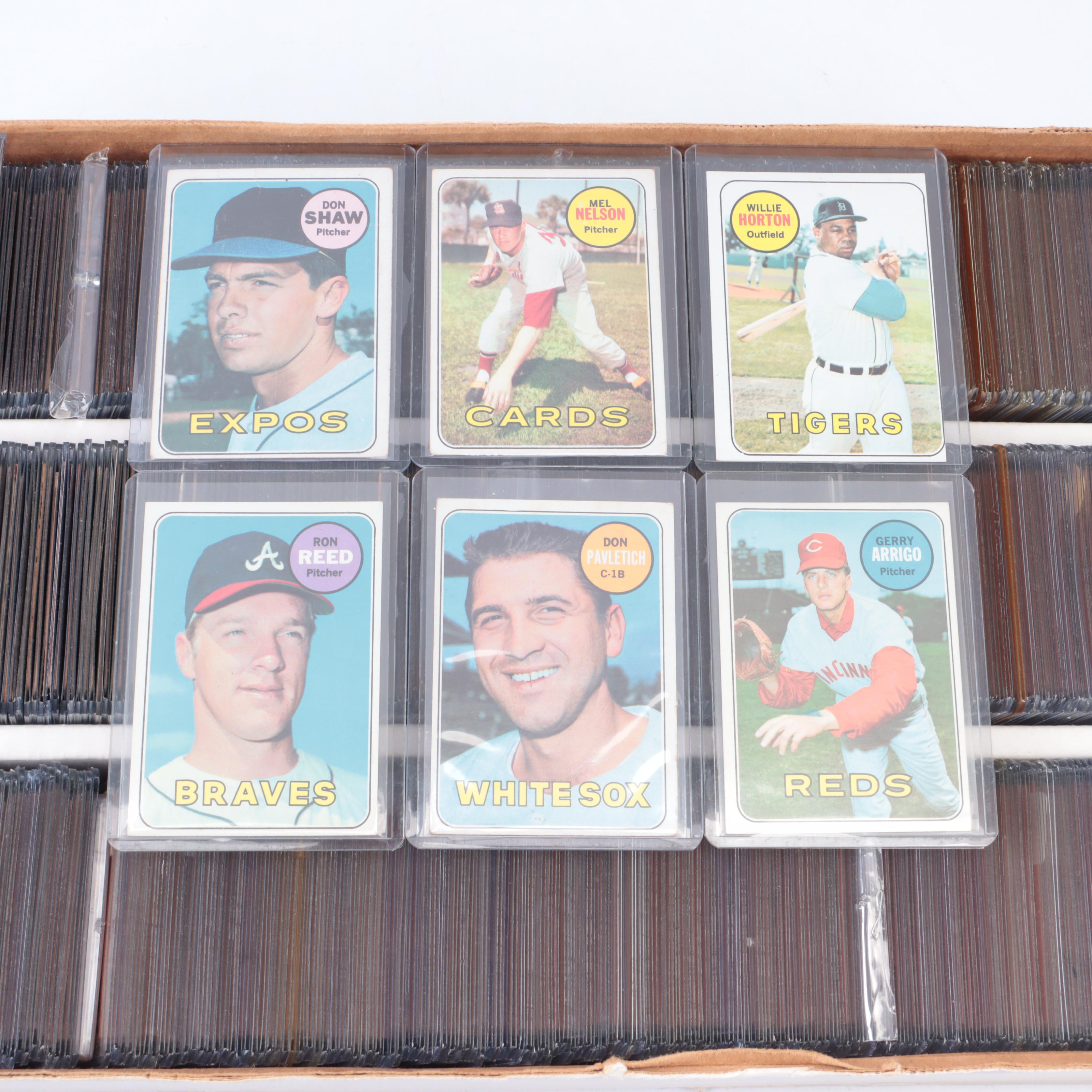 1969 Topps Baseball Complete Set with Mickey Mantle, Hank Aaron, More