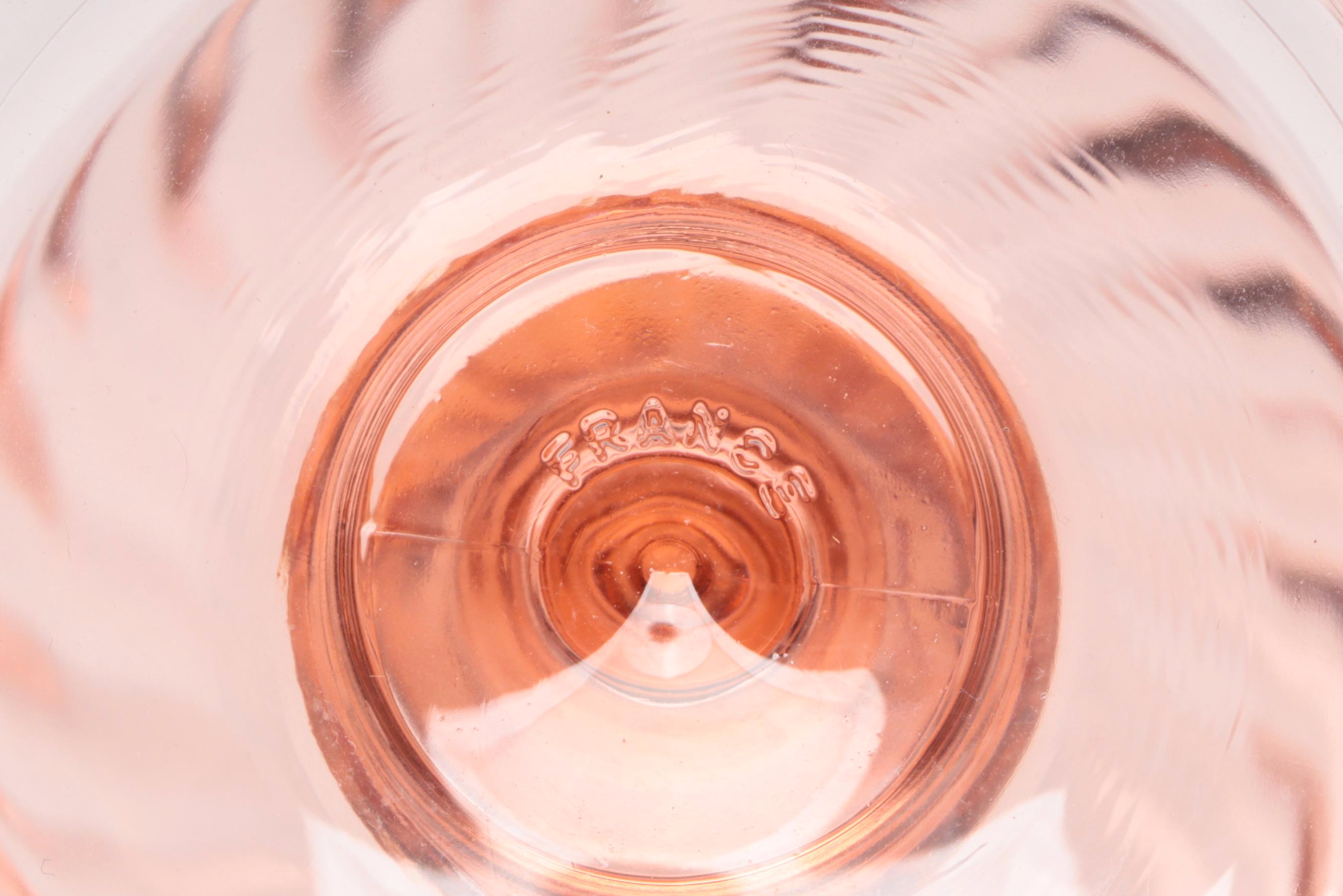 Cristal d'Arques-Durand Luminarc "Rosaline" Pink Swirl Wine Glasses